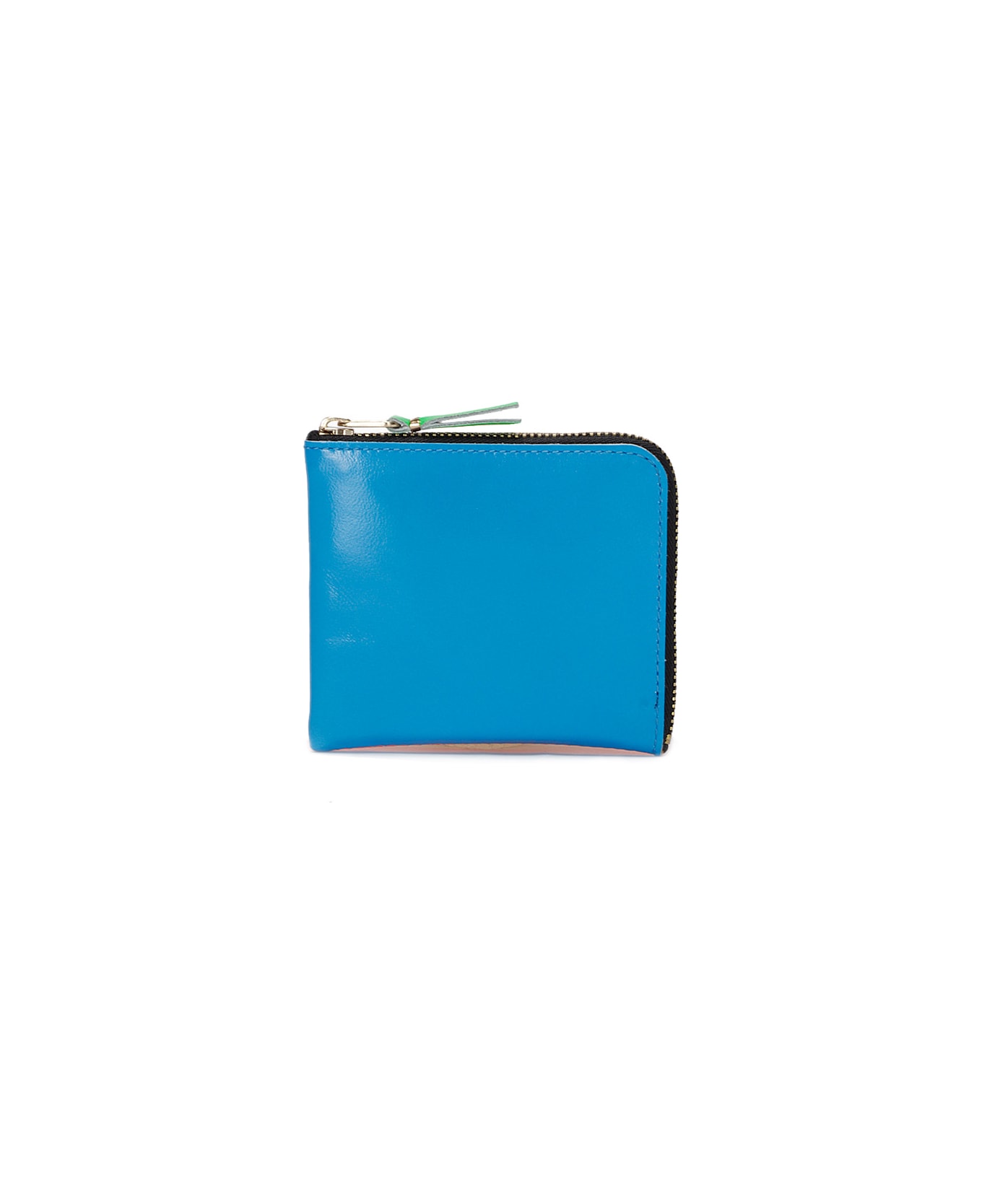 Comme des Garçons Wallet Super Fluo Leather Line - ORANGE/BLUE