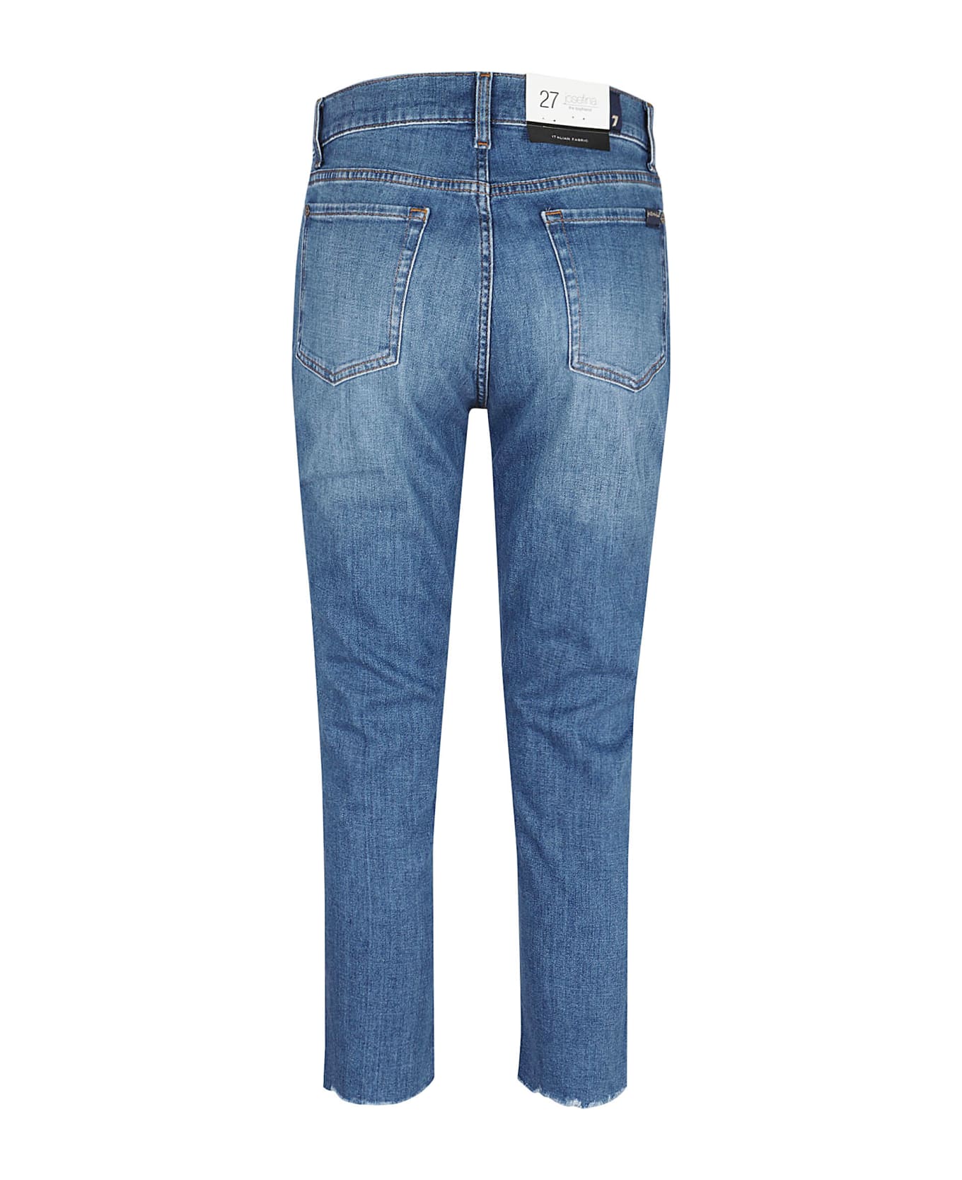 7 For All Mankind Josefina Blue River - Mid Blue デニム