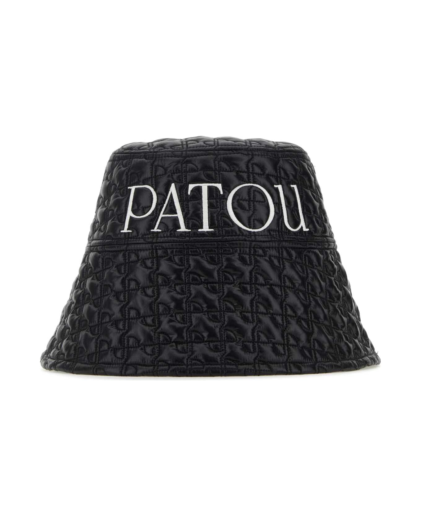 Patou Black Nylon Bucket Hat - BLACK 帽子