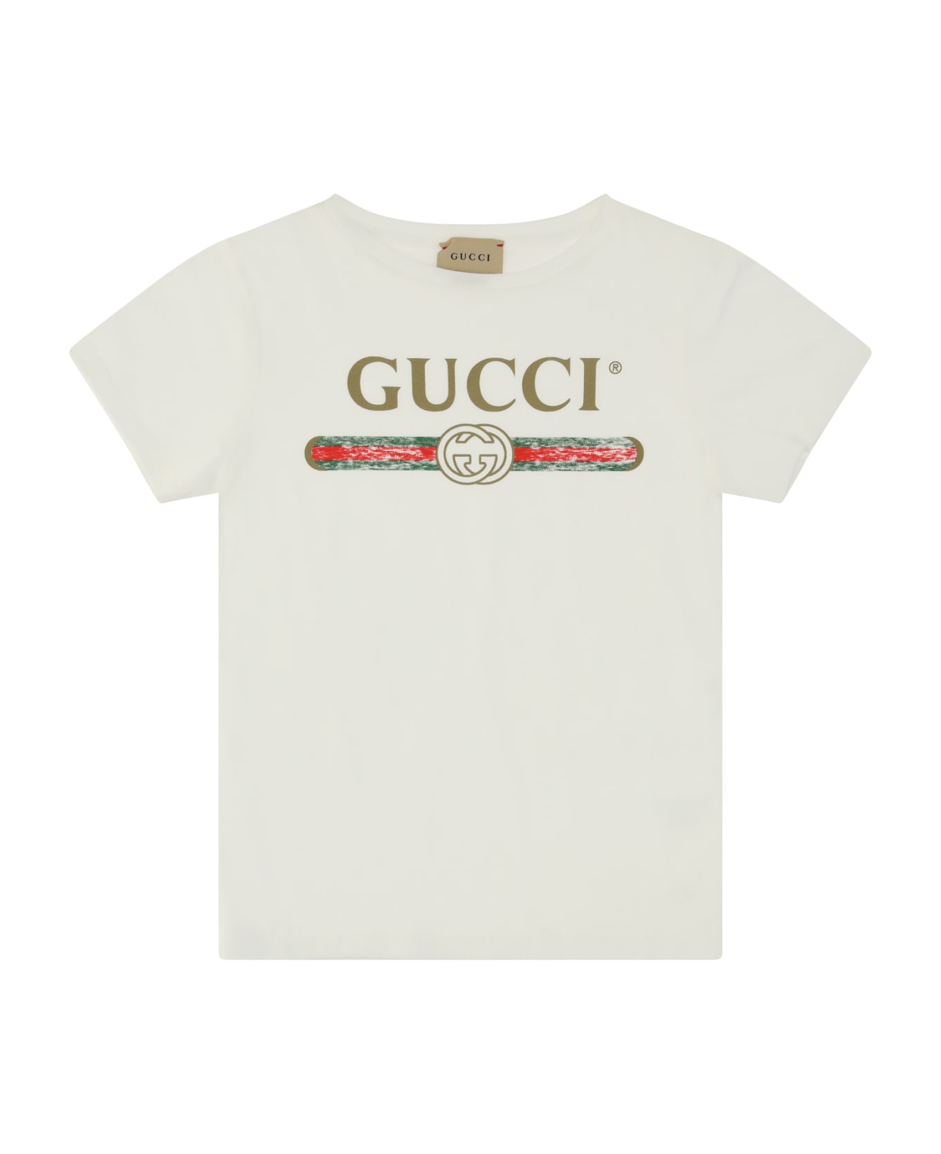 Gucci T-shirt For Boy - White トップス