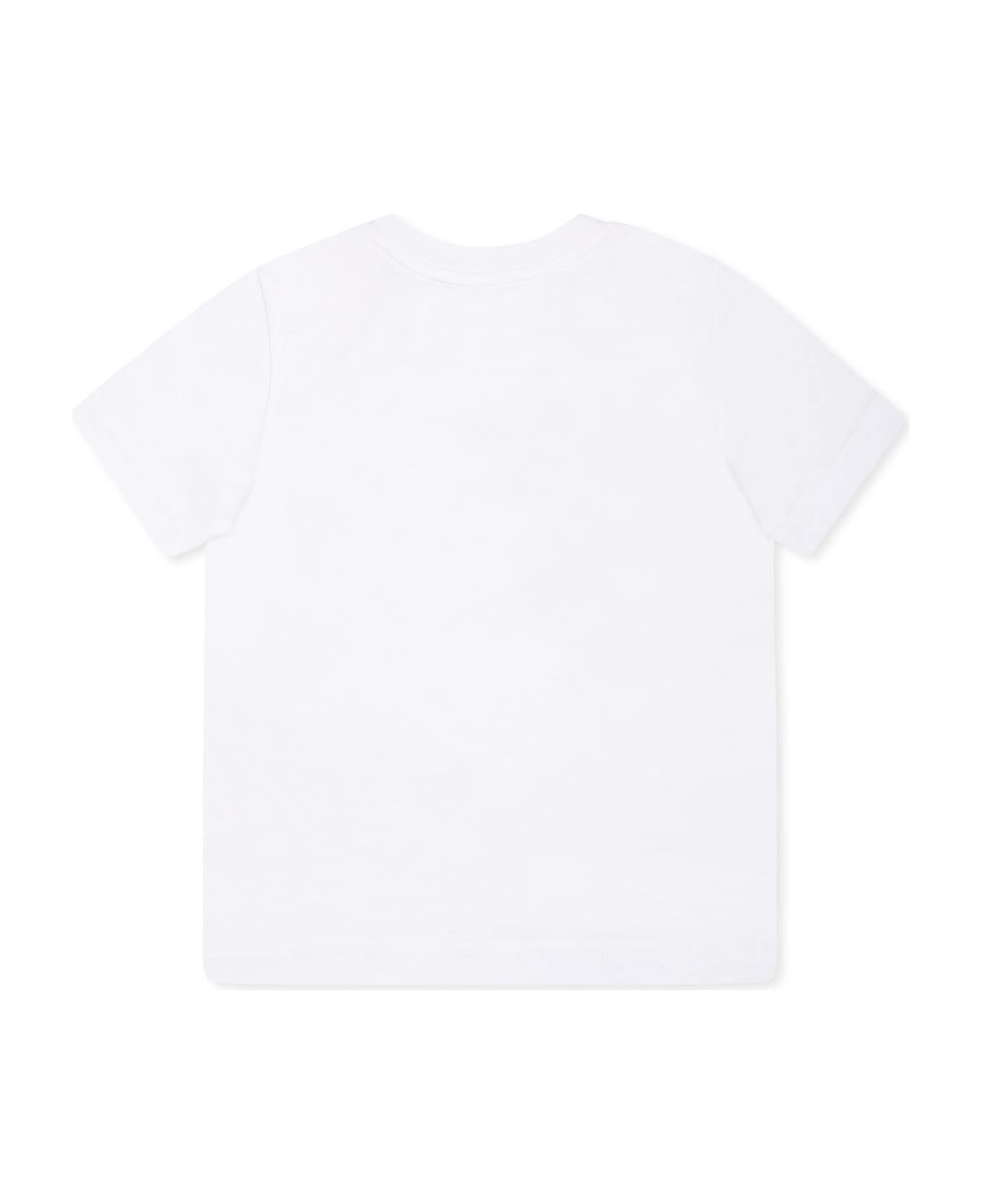Dsquared2 White T-shirt For Baby Boy With Multicolor Logo - White
