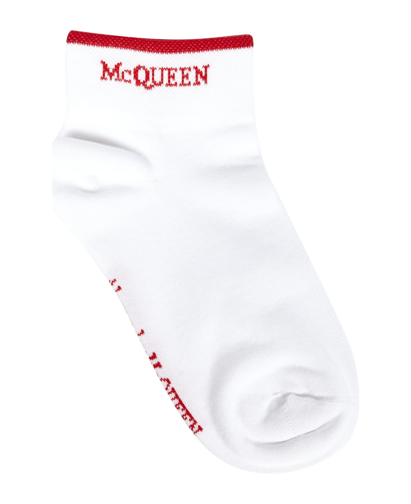 Alexander McQueen Sock With Logo - White 靴下＆タイツ