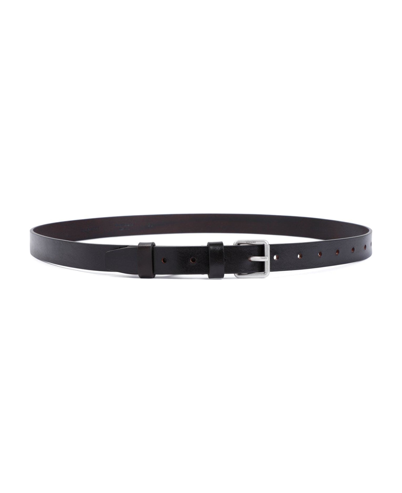 Lemaire Logo Engraved Buckle Belt - Brown