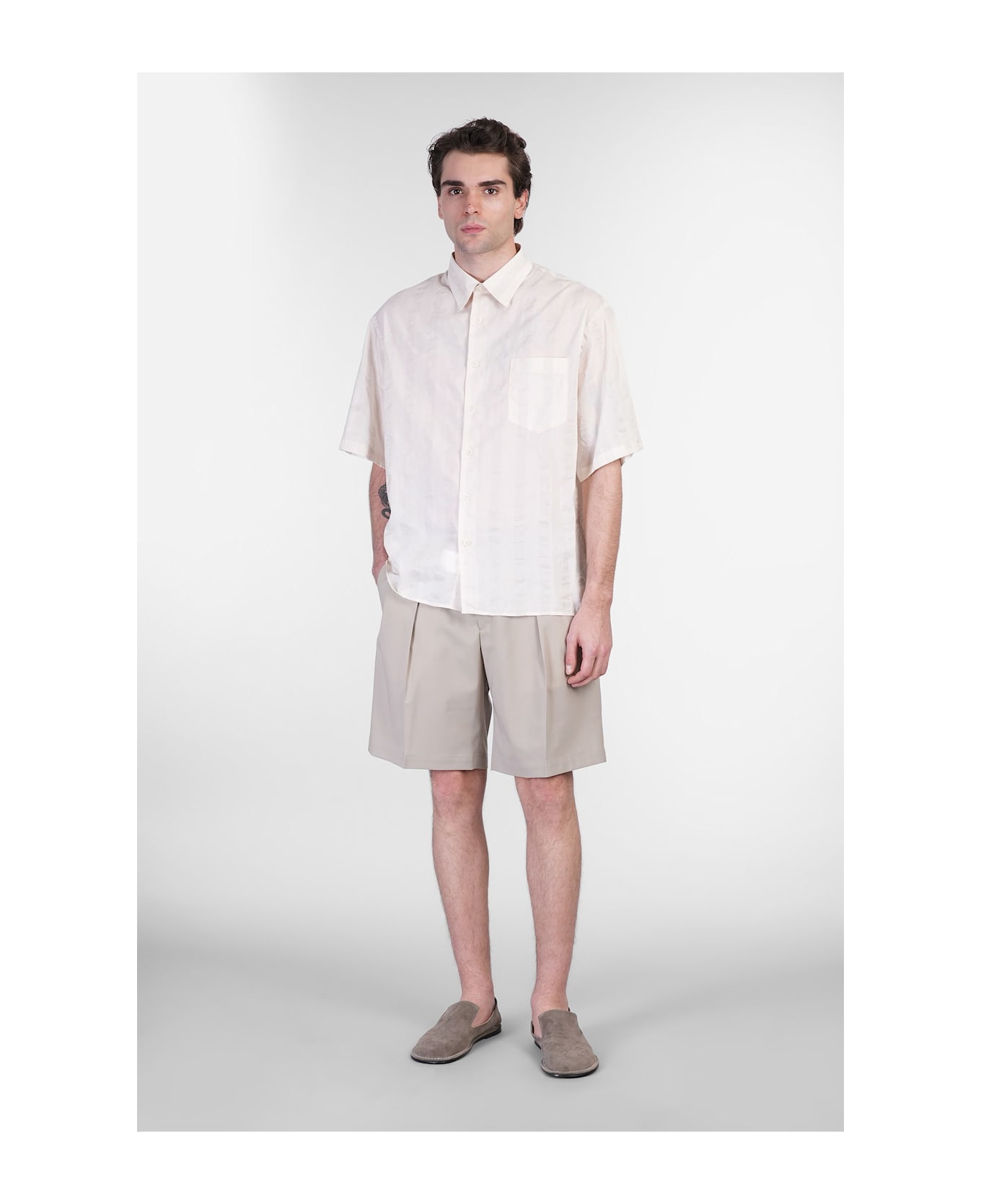 Briglia 1949 Colvilles Shorts In Taupe Wool - taupe