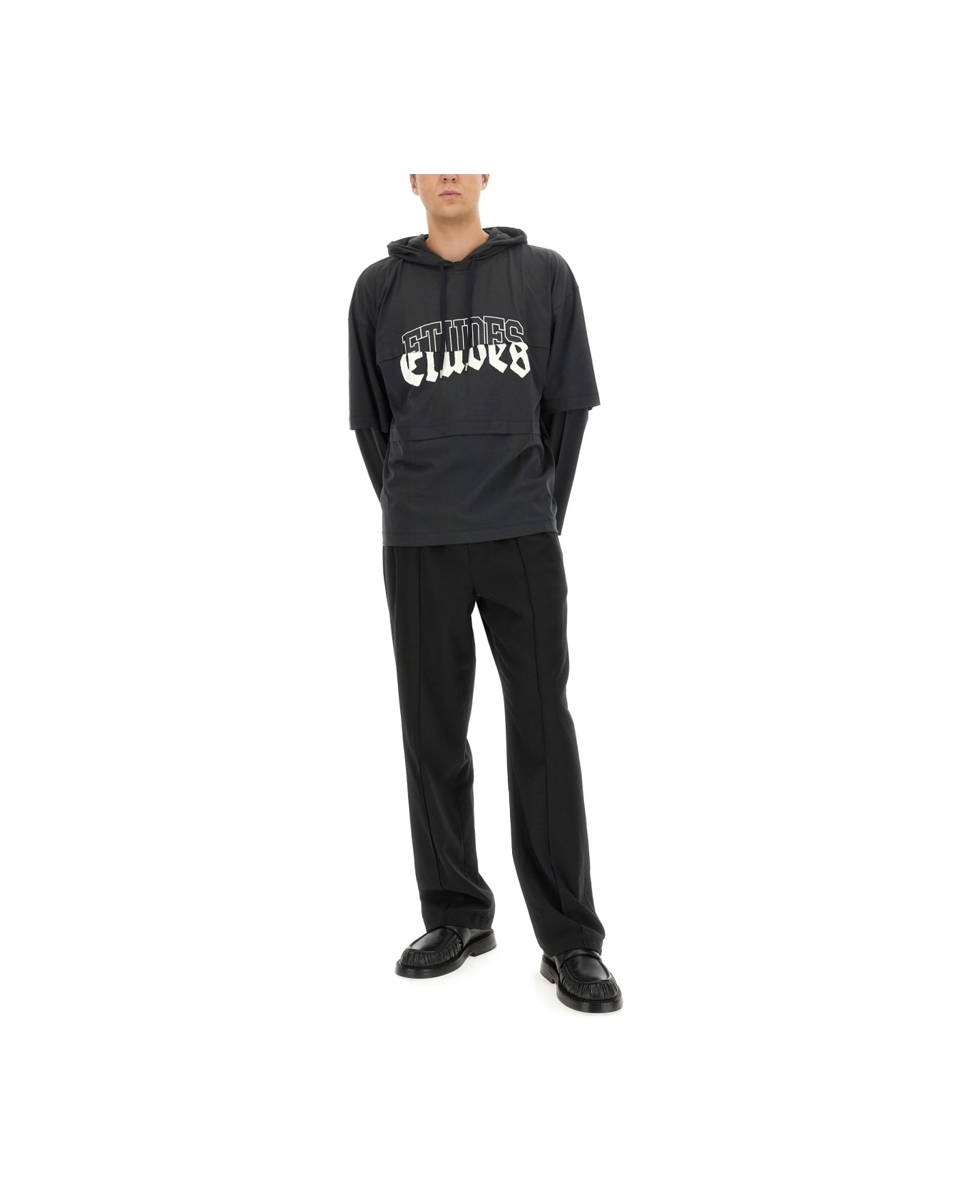 Études Sweatshirt With Logo - BLACK フリース