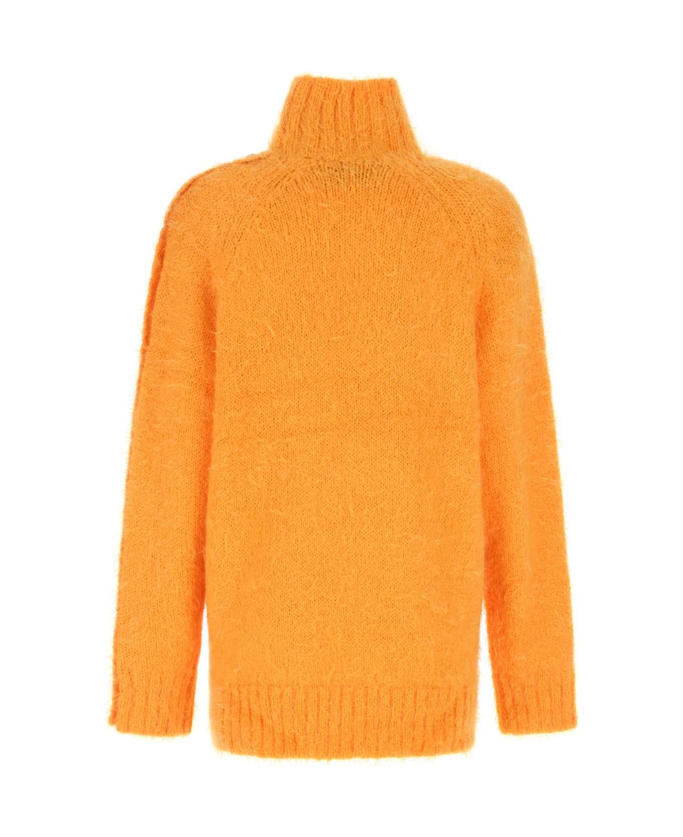 Rotate by Birger Christensen Orange Mohair Blend Oversize Sweater - 151160TCX