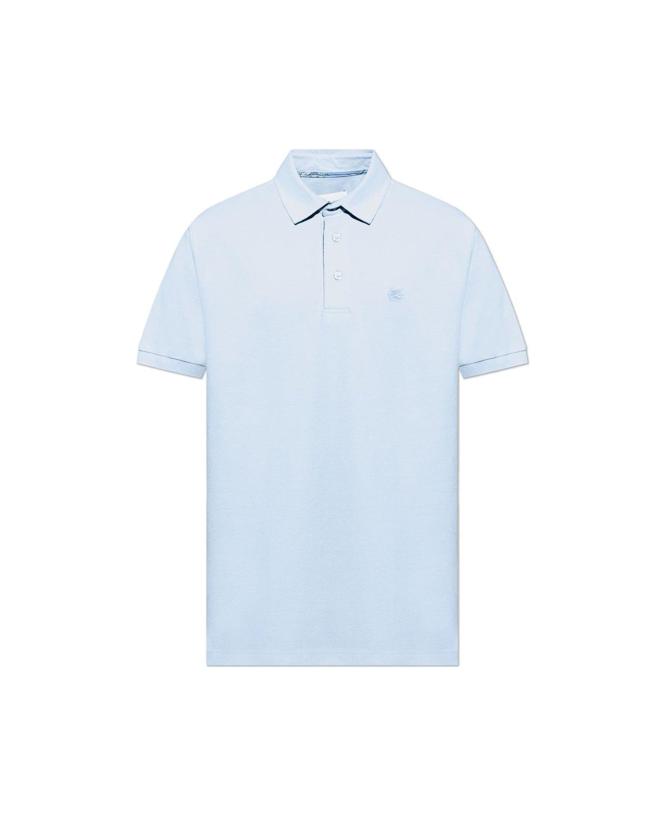 Etro Light Pink Cotton Polo Shirt