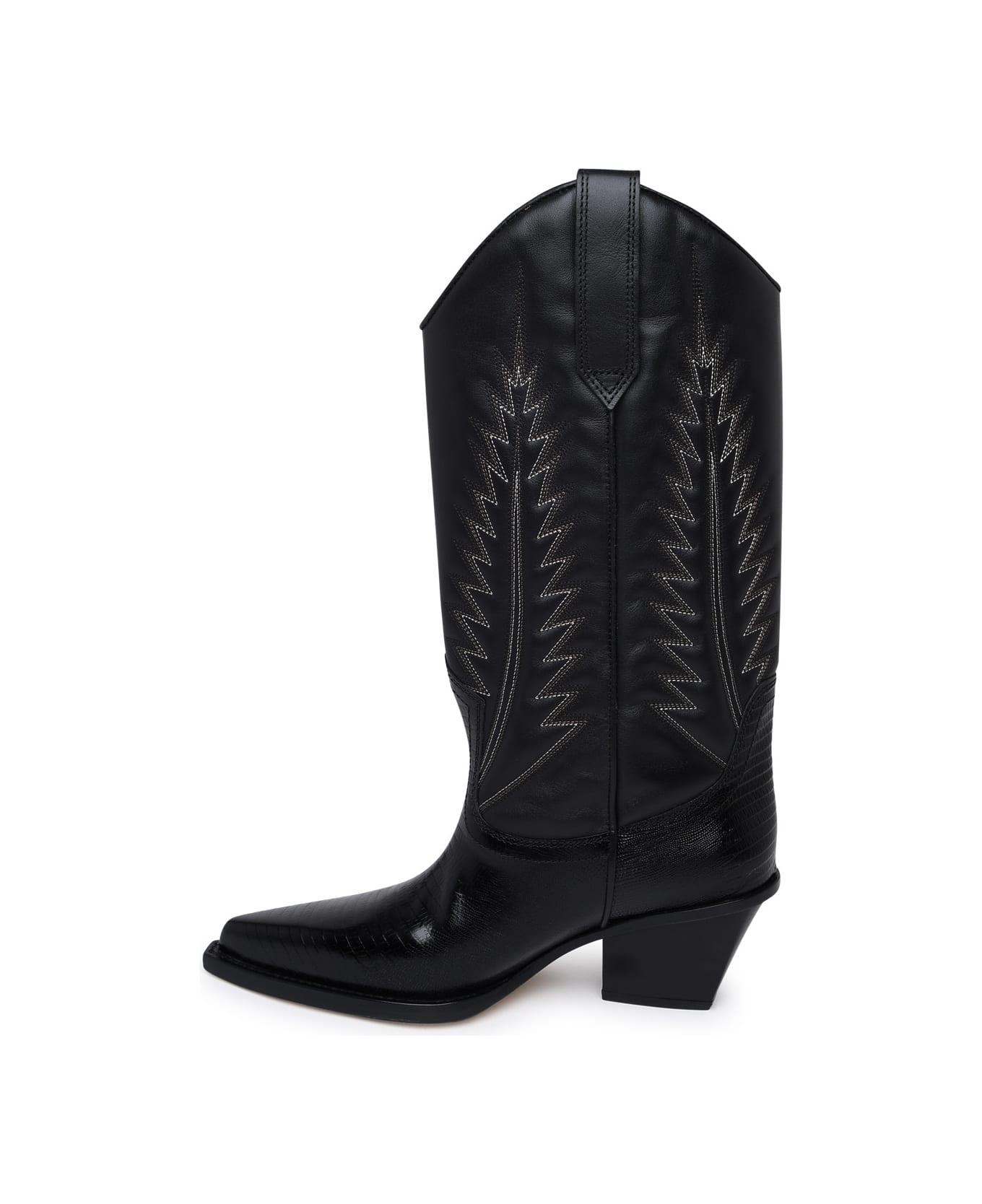 Paris Texas Black Leather Rosary Boots - Black ブーツ
