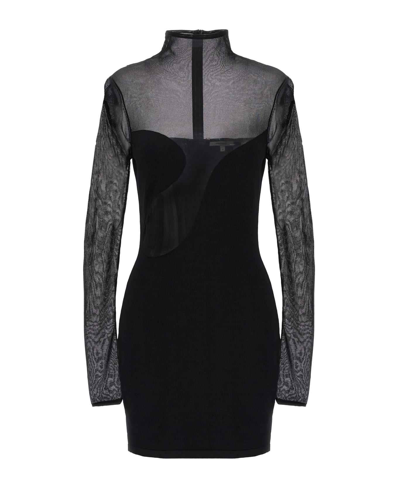 Nensi Dojaka 'fitted Semisheer' Dress - Black  