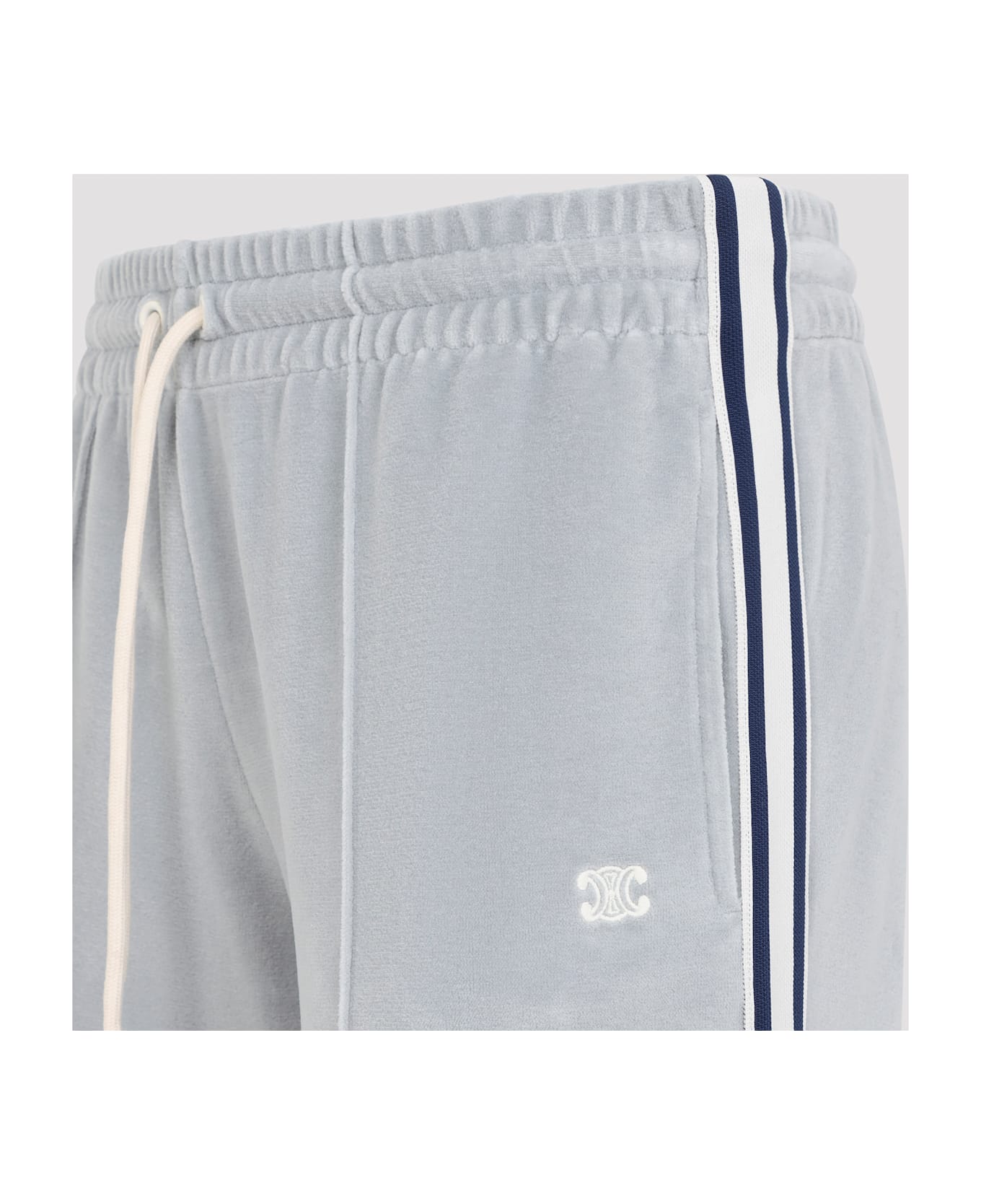 Celine Triomphe Track Pants - Glaise Navy Ecru