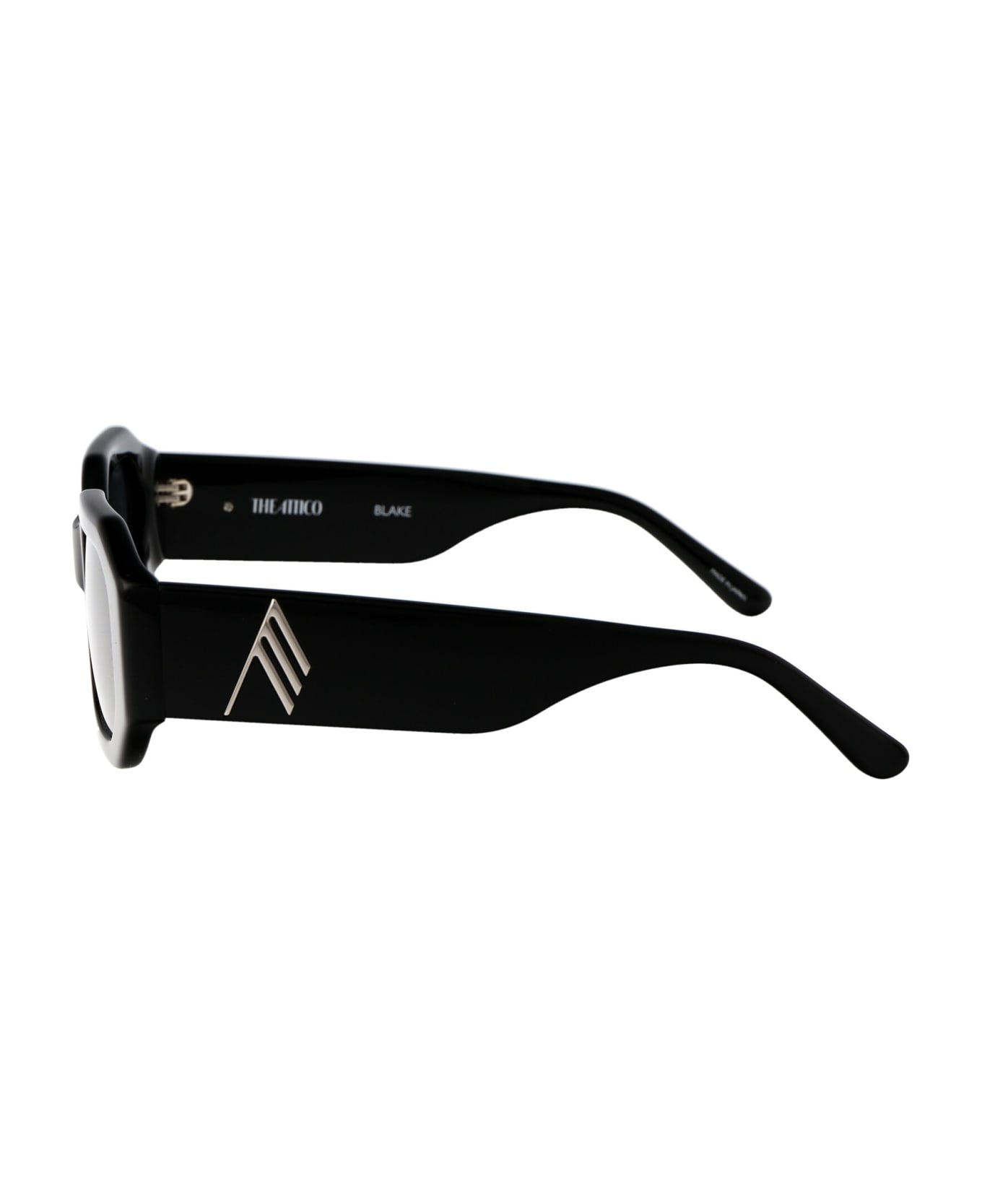 The Attico Blake Sunglasses - BLACK/SILVER/GREY サングラス