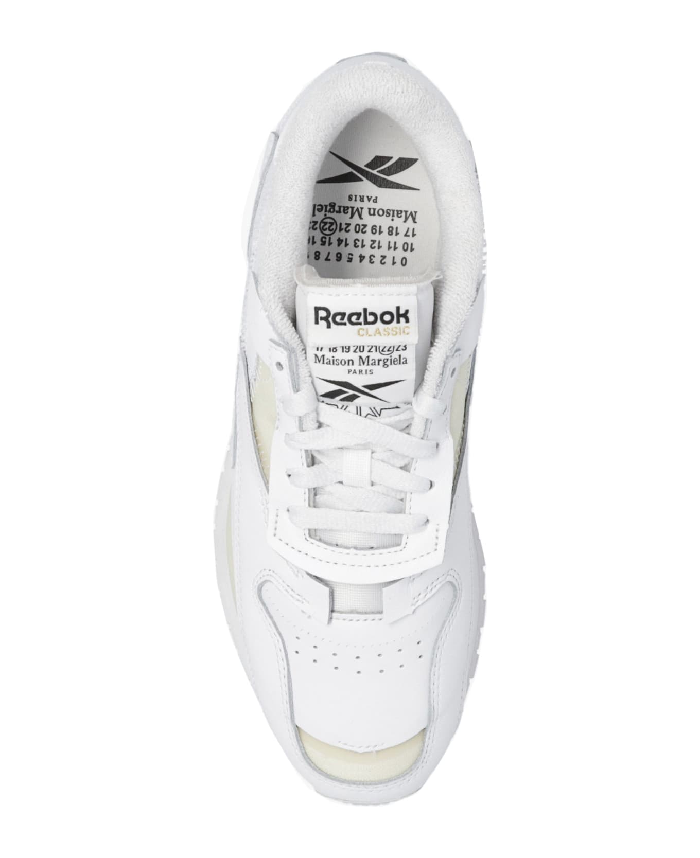 Maison Margiela Leather And Fabric Sneakers - White