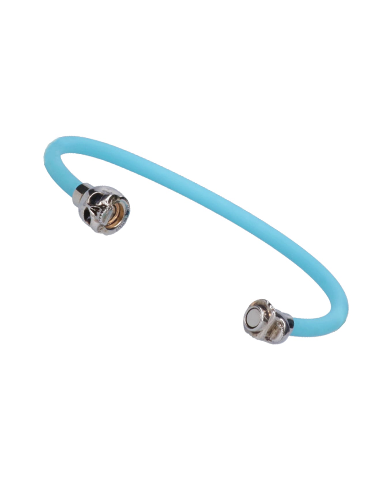 Alexander McQueen Skull Rubber Bracelet - New Spr Blue A Silv ブレスレット