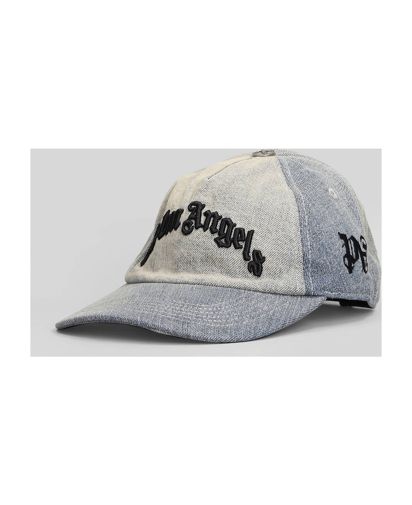 Palm Angels Hats In Blue Denim - blue