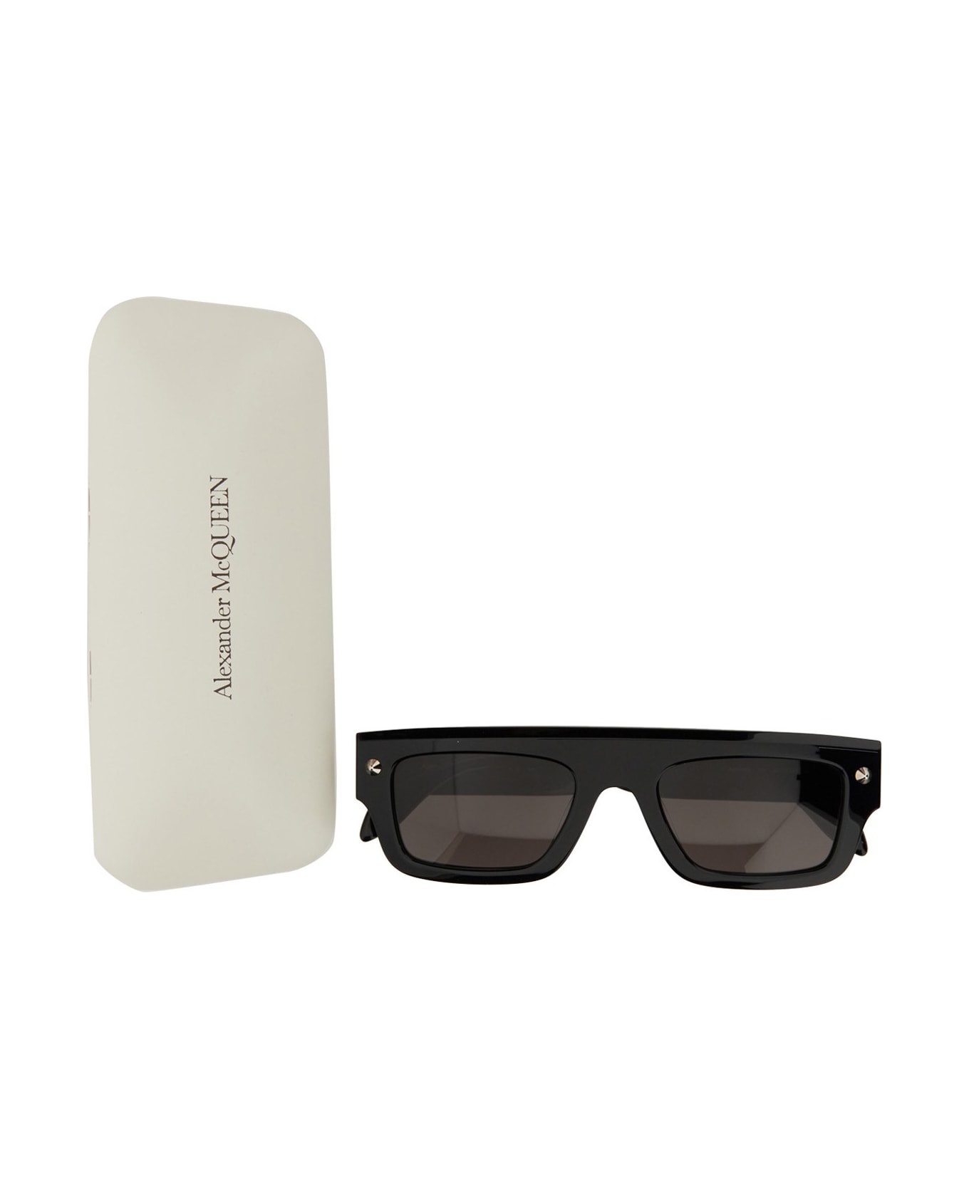Alexander McQueen Eyewear Logo Sunglasses - Black