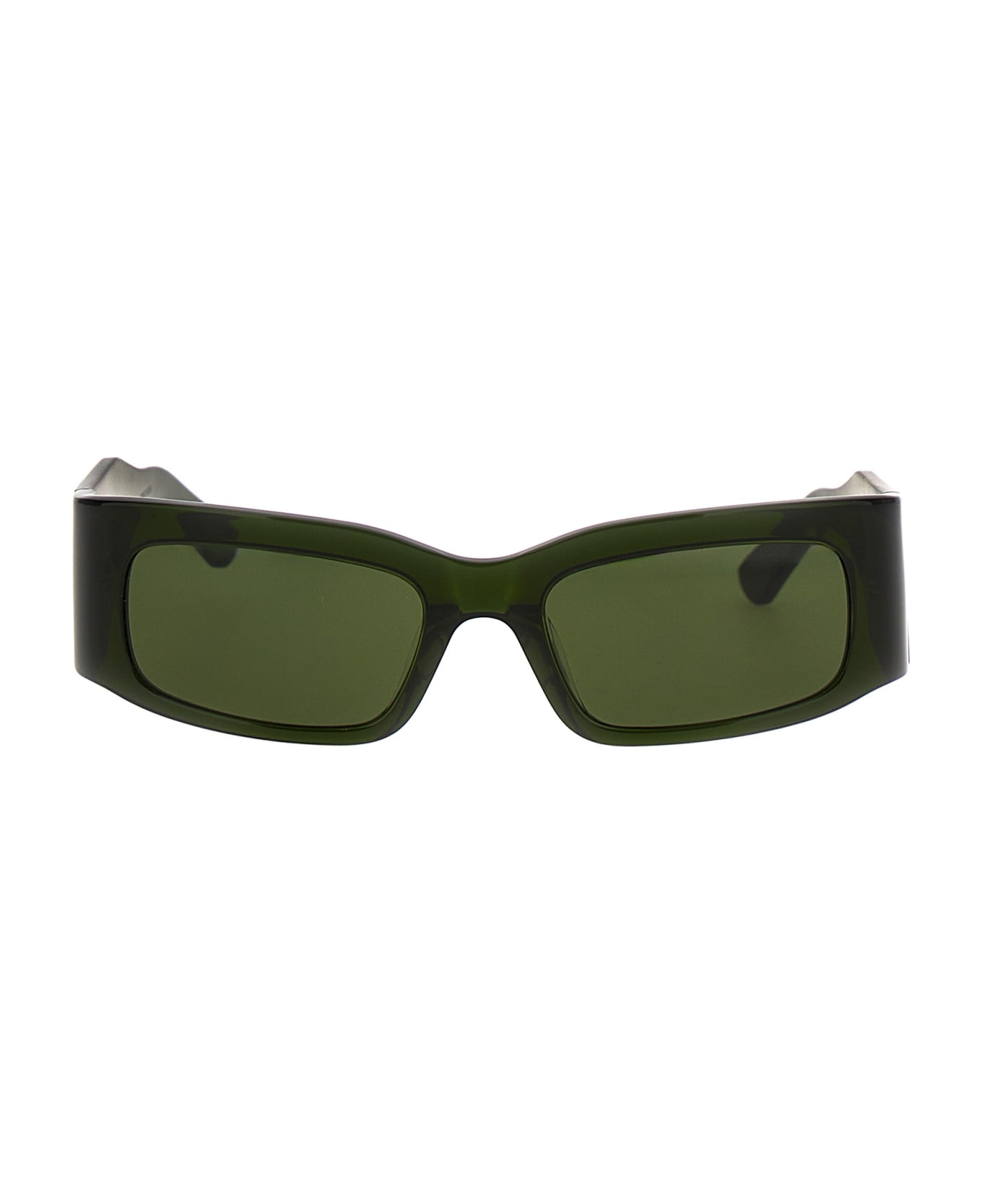 Balenciaga 'paper Rectangle' Sunglasses - Green