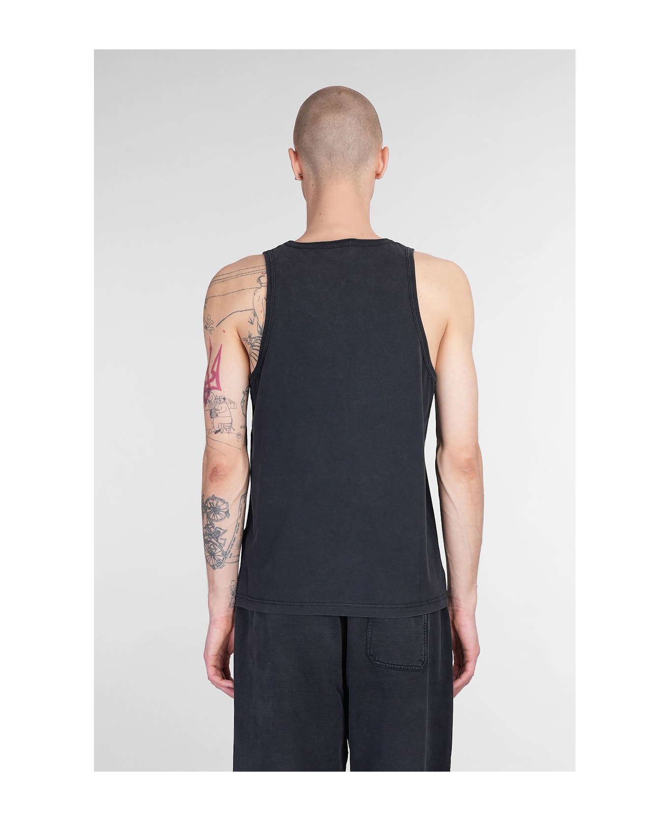 Casablanca Tank Top In Black Cotton - black