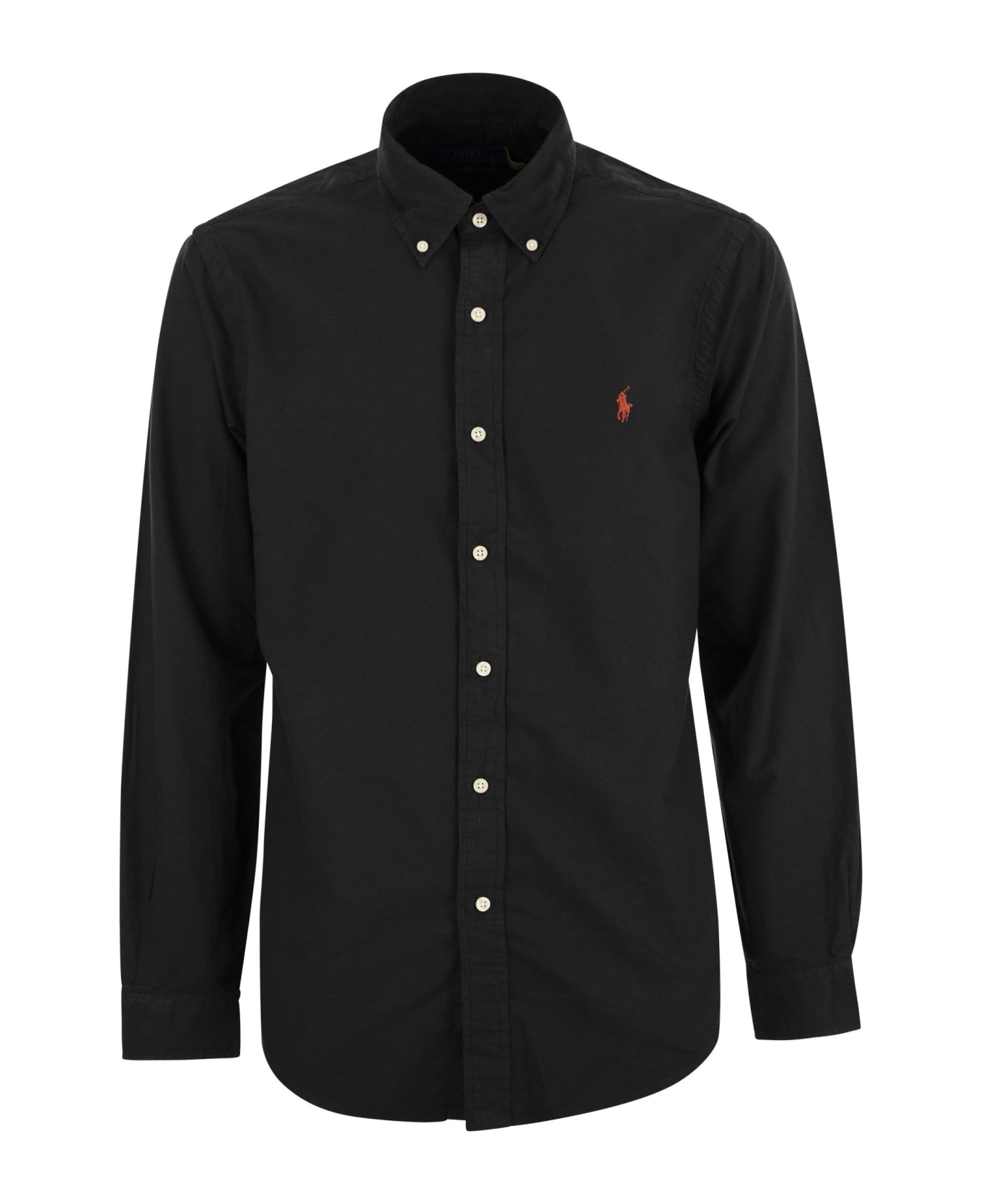 Polo Ralph Lauren Custom-fit Garment Dyed Oxford Shirt - Black