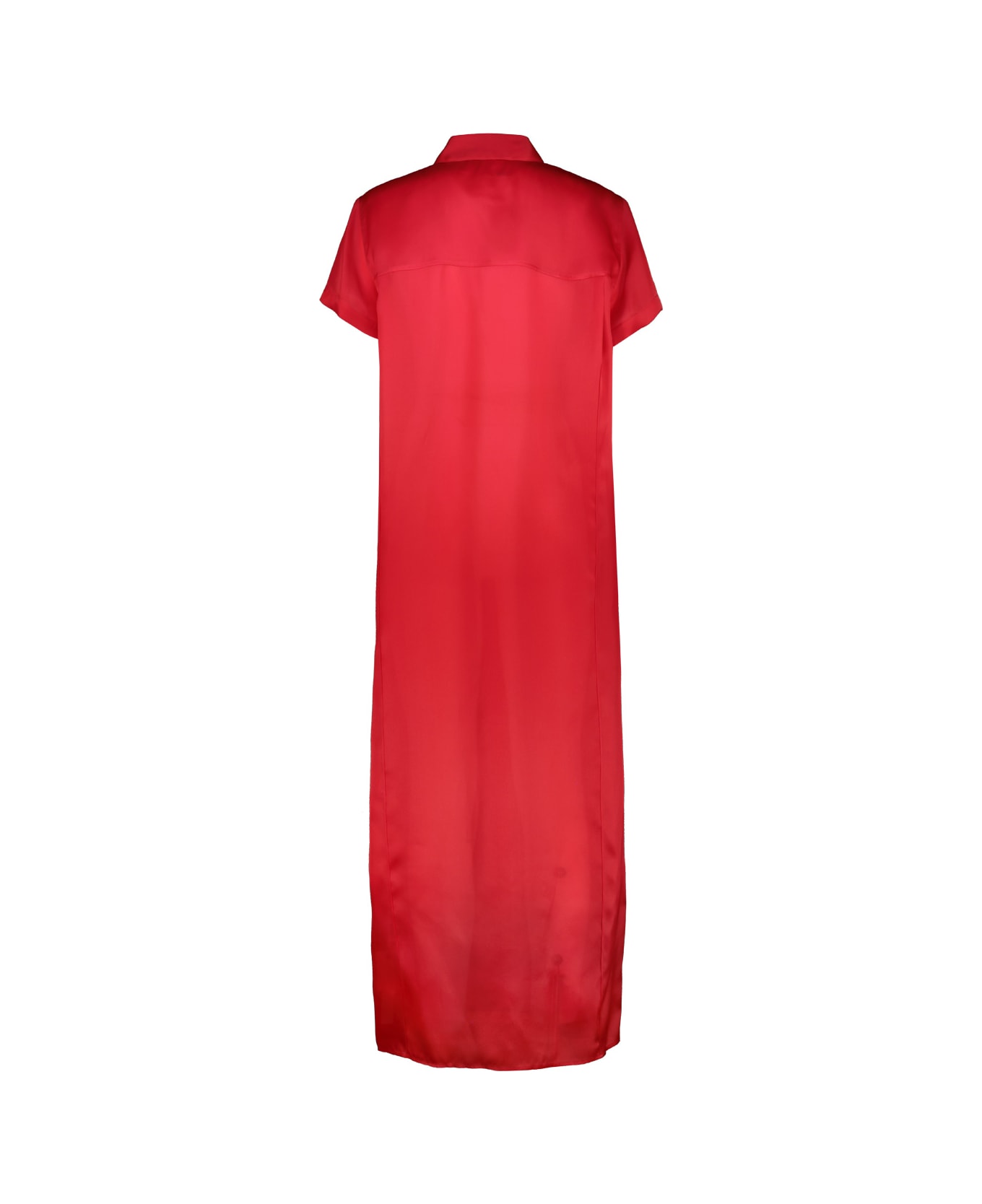 Khaite Effy Shirtdress In Organza - Raspberry