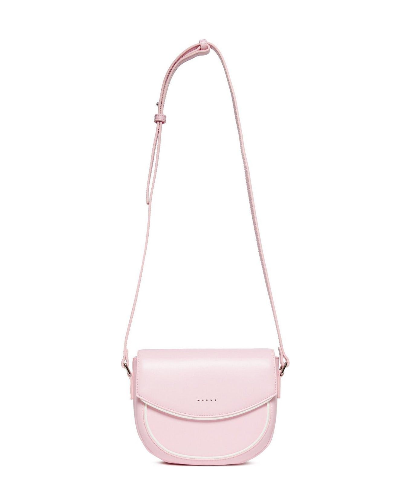 Marni Logo Printed Smile Crossbody Bag - Pink