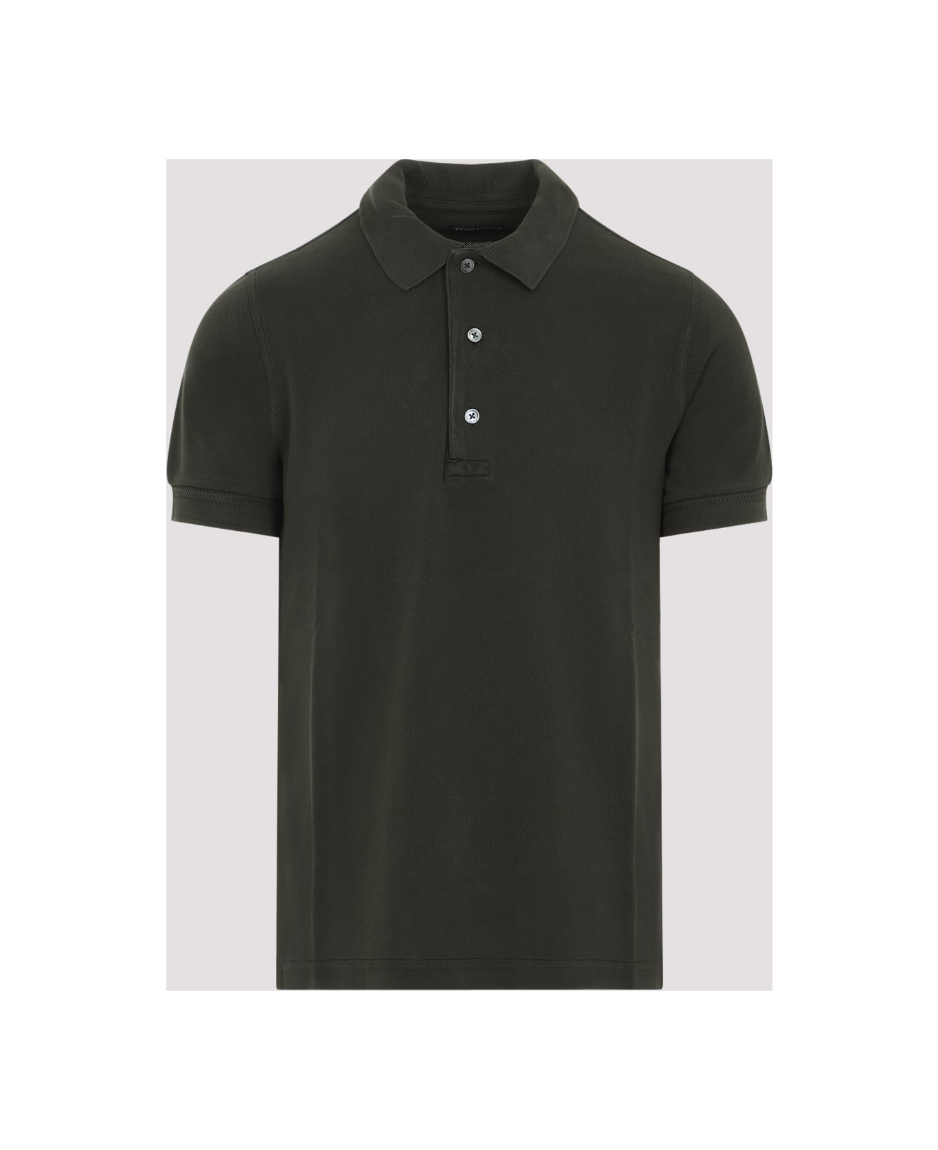 Tom Ford Lyocell Polo - Gal Military Green