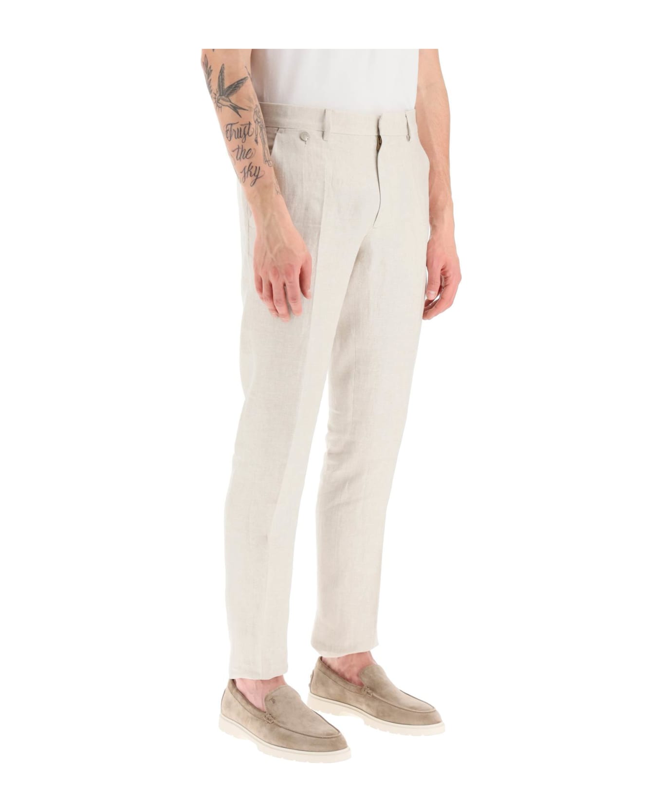 Agnona Five-pocket Linen Pants - SAND (Beige)