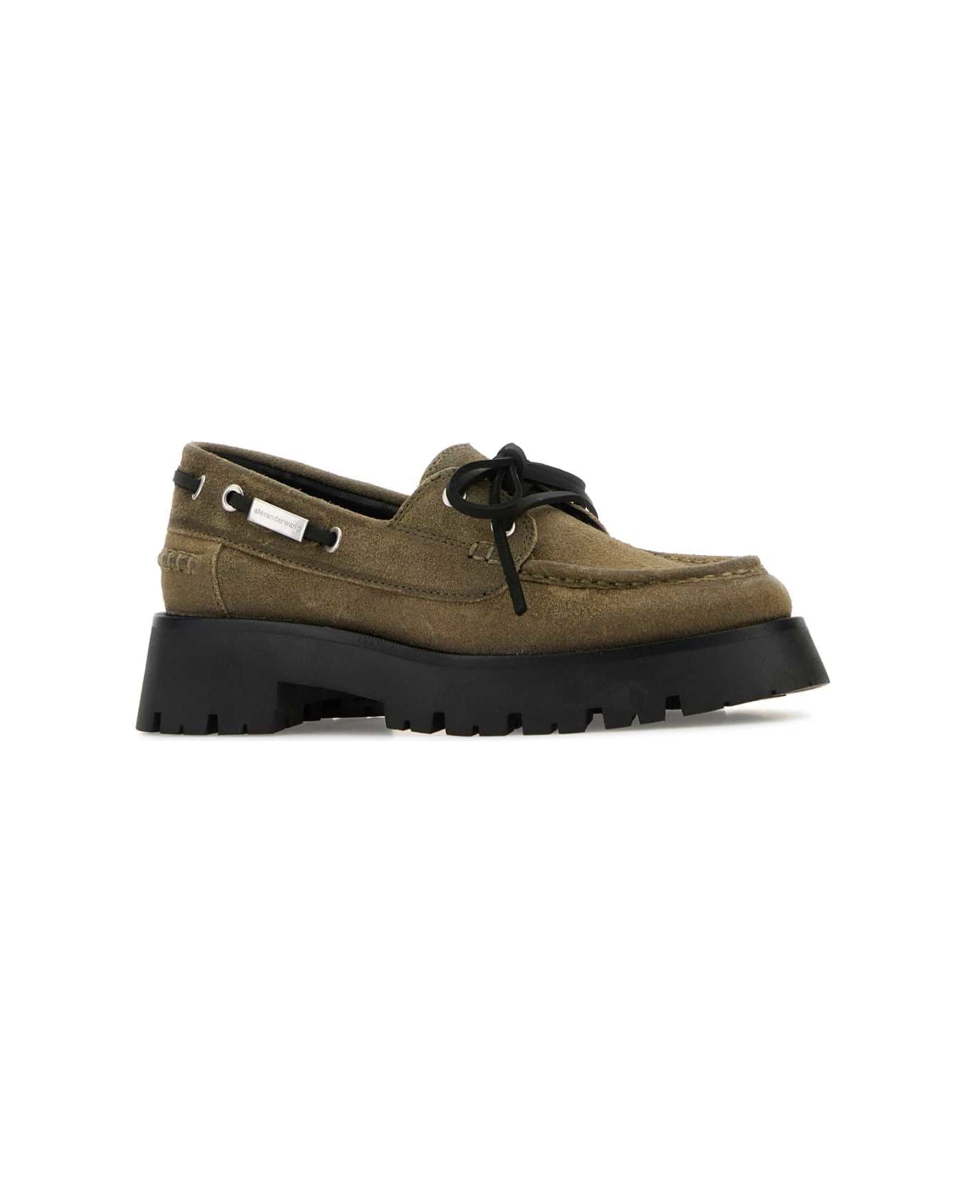 ローファー・オックスフォード ALEXANDER WANG KHAKI SUEDE CARSON LOAFERS Alexander Wang Khaki Suede Carson Loafers | ShopSimon
