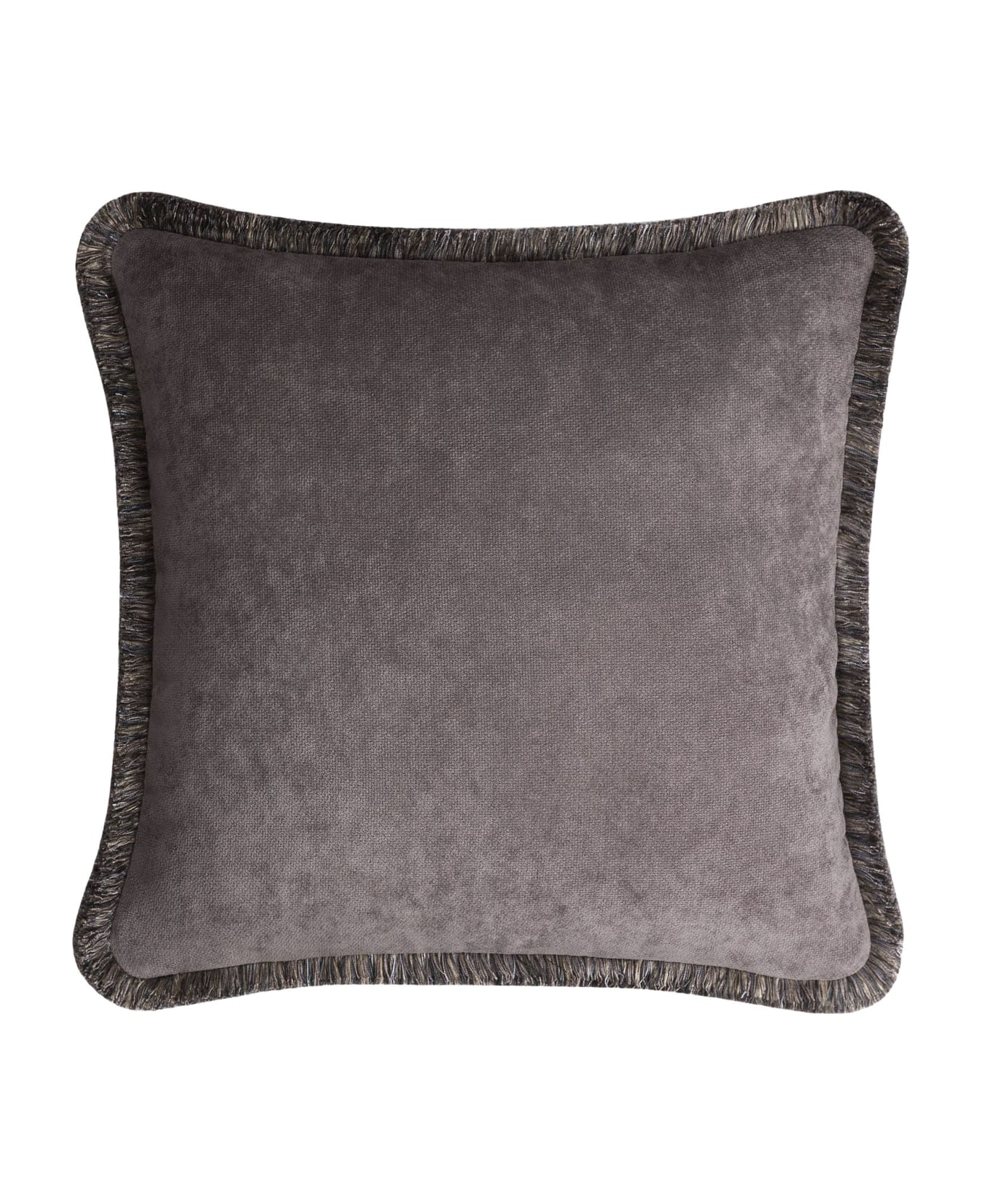 Lo Decor Happy Velvet Pillow - grey/grey