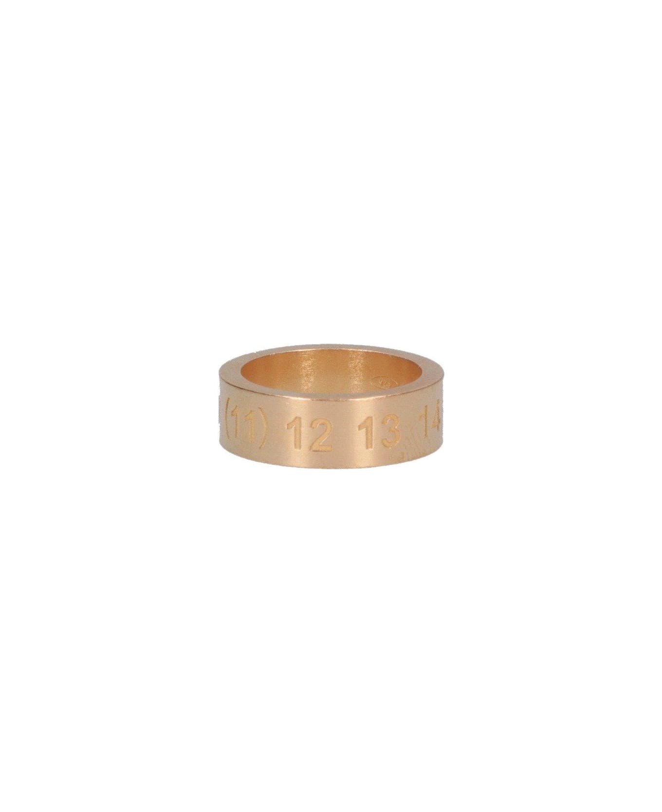 Maison Margiela Number Engraved Ring - YELLOW GOLD PLATING BURATTATO