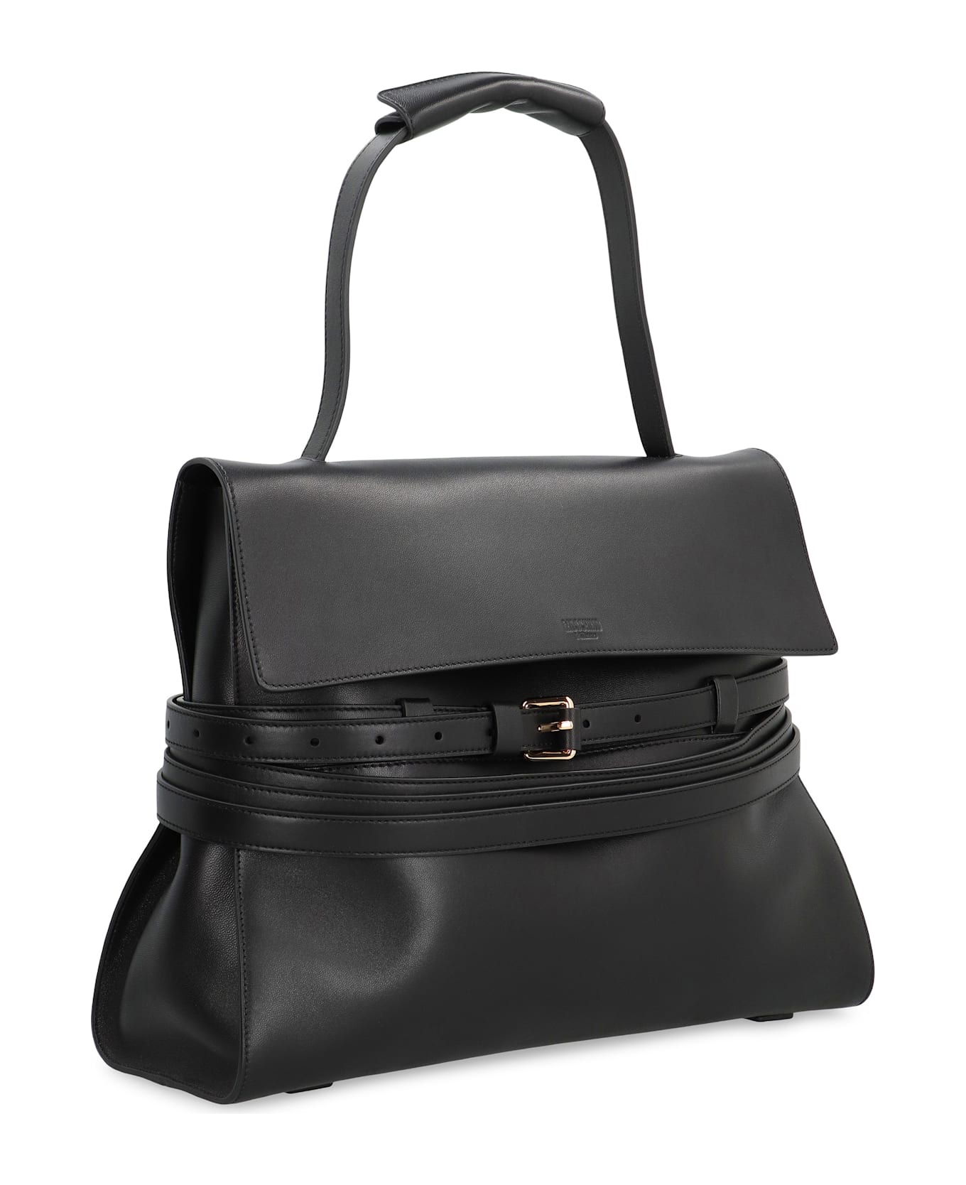 Moschino Tie Me Medium Leather Handbag - black トートバッグ