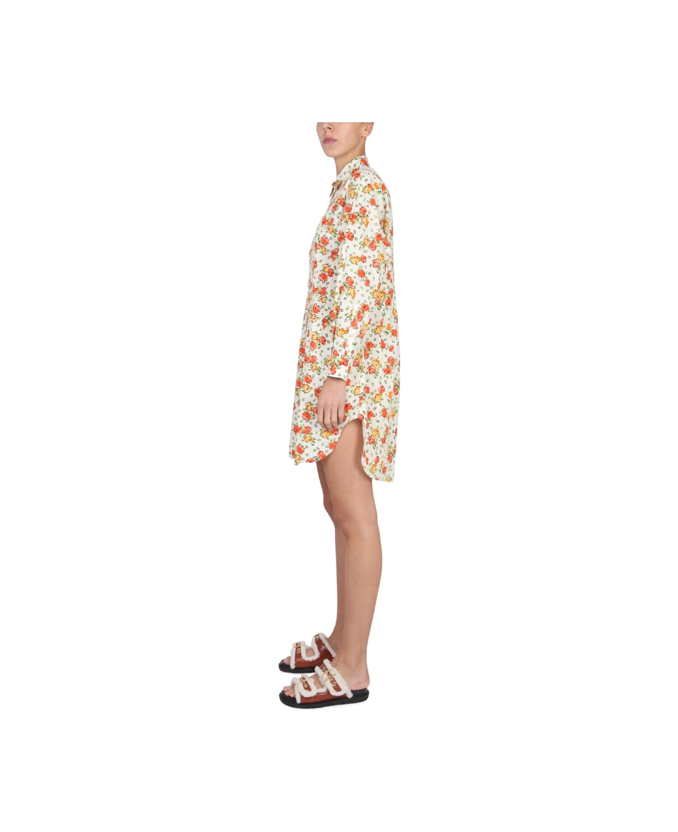 Marni Shirt Dress With Floral Pattern - MULTICOLOUR