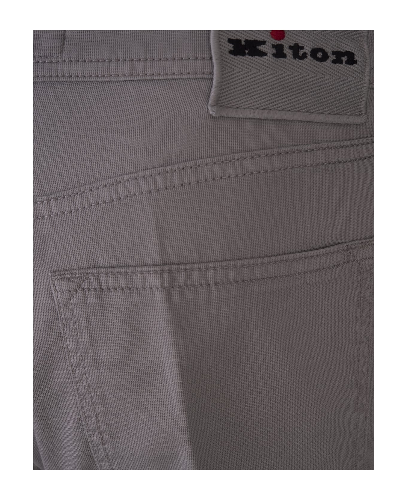 Kiton Grey 5 Pocket Straight Leg Trousers - Grey
