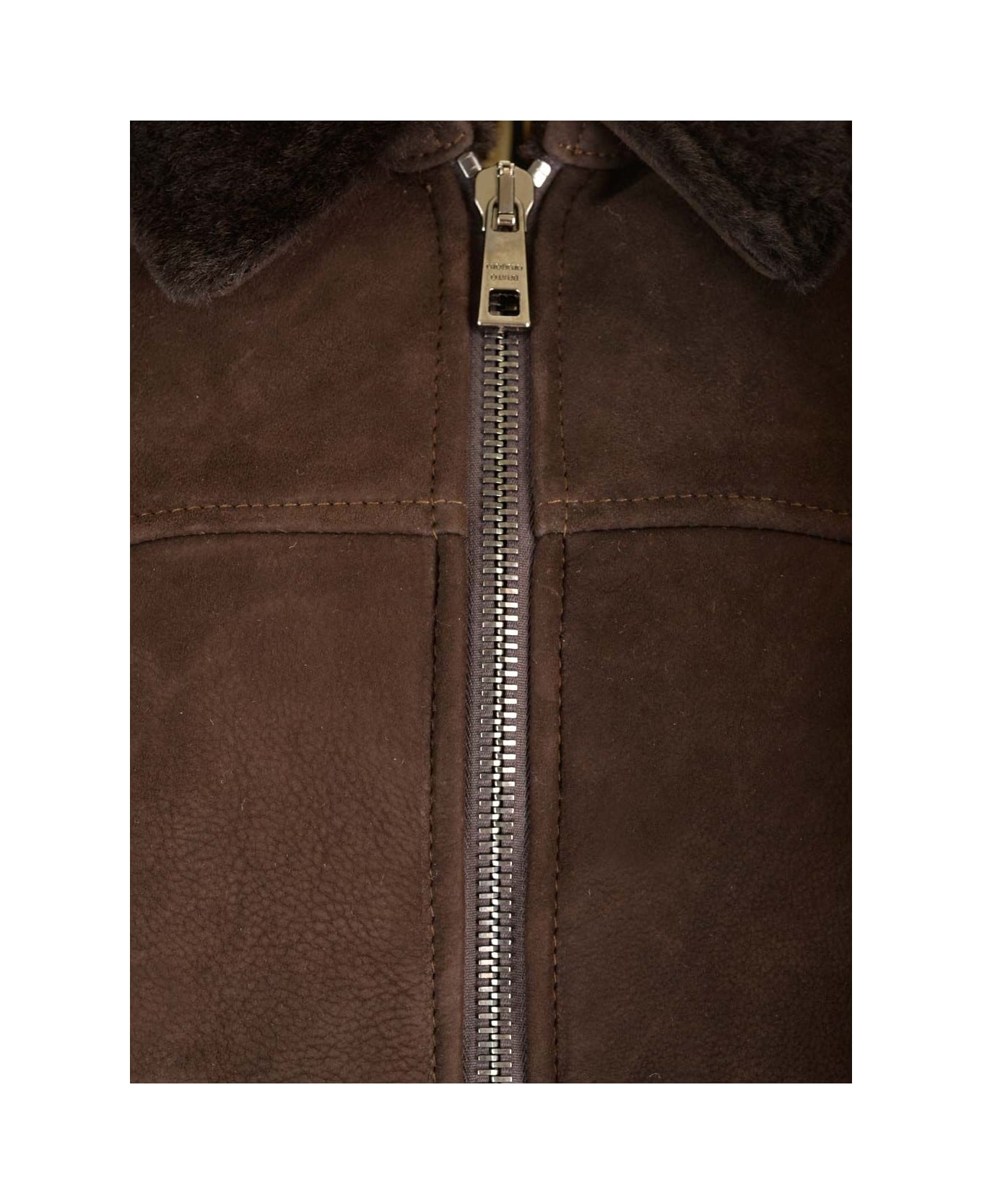 Giorgio Brato Bomber Jacket In Shearling - Brown