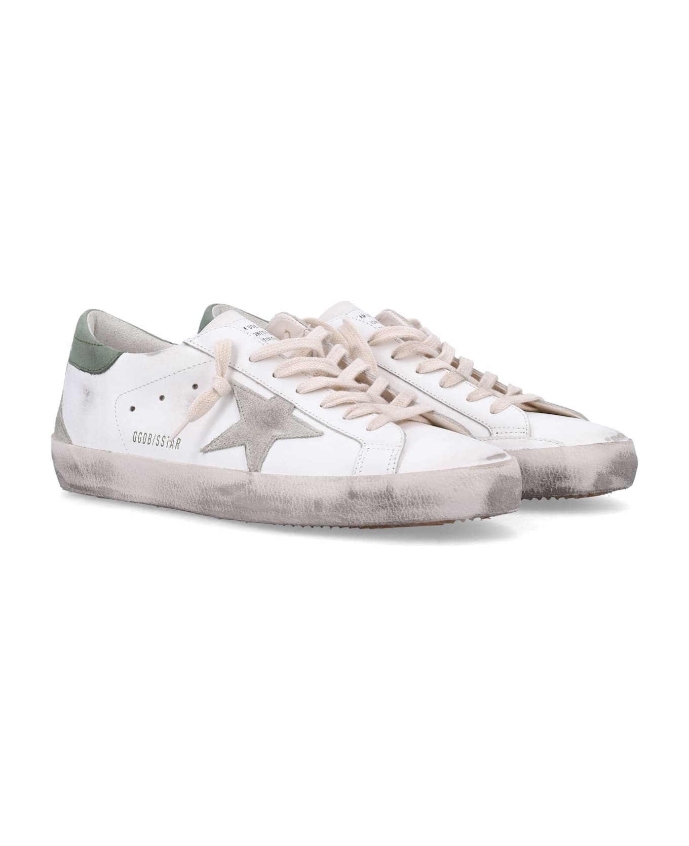 Golden Goose White Leather Sneakers - WHITE/ICE
