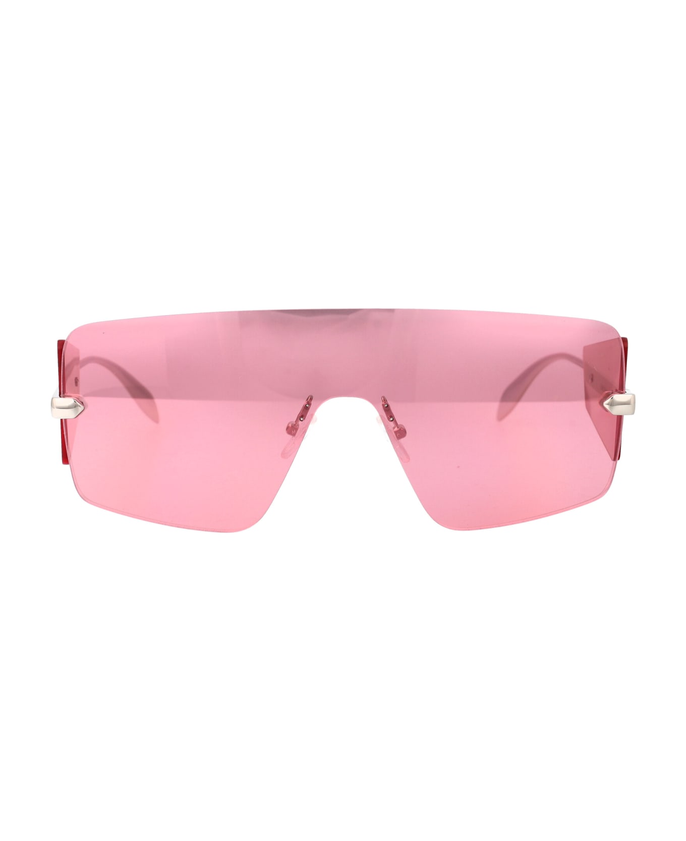 Alexander McQueen Eyewear Am0460s Sunglasses - 004 SILVER SILVER PINK サングラス