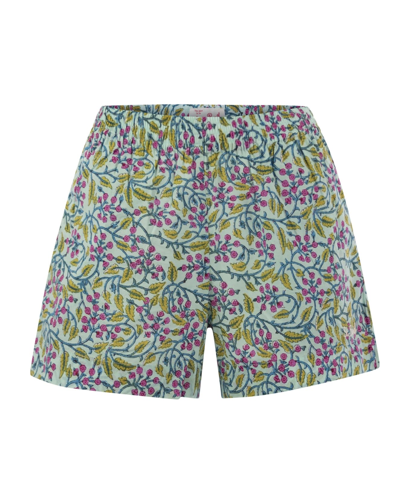 MC2 Saint Barth Meave - Cotton Shorts With Floral Pattern Short - MULTI