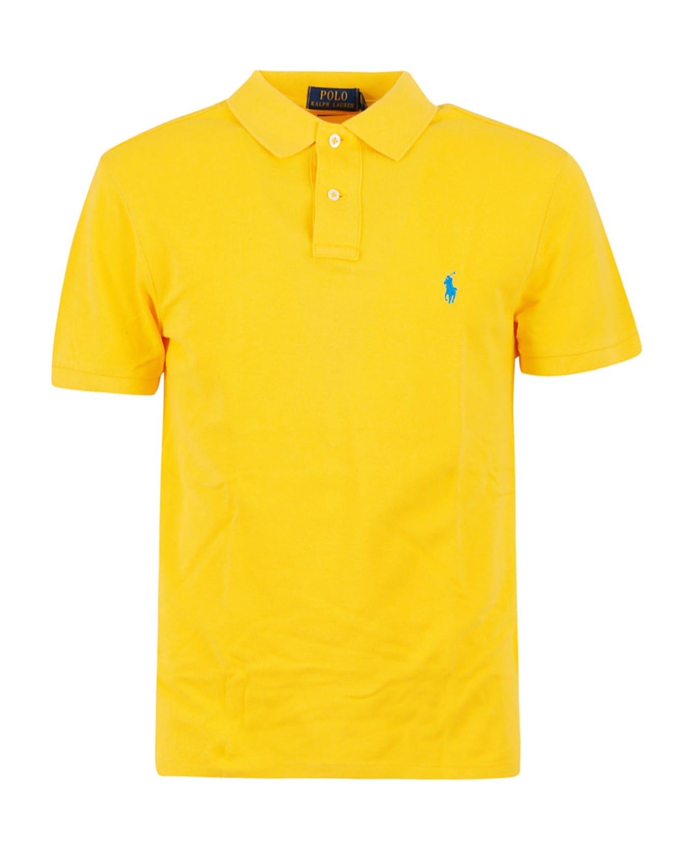 Ralph Lauren Logo Embroidered Polo Shirt - Yellowfin