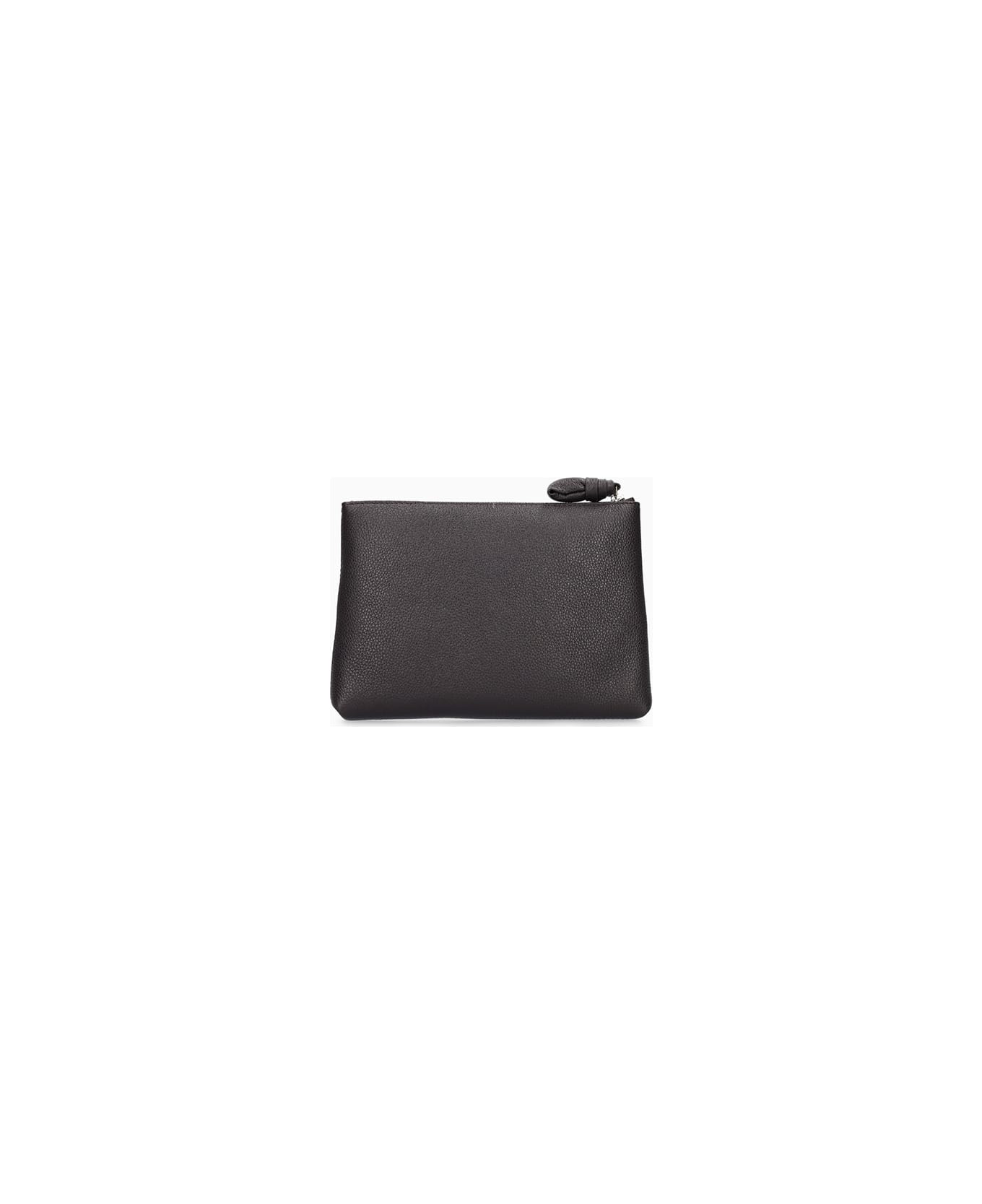 Lemaire Clutch In Leather - brown クラッチバッグ