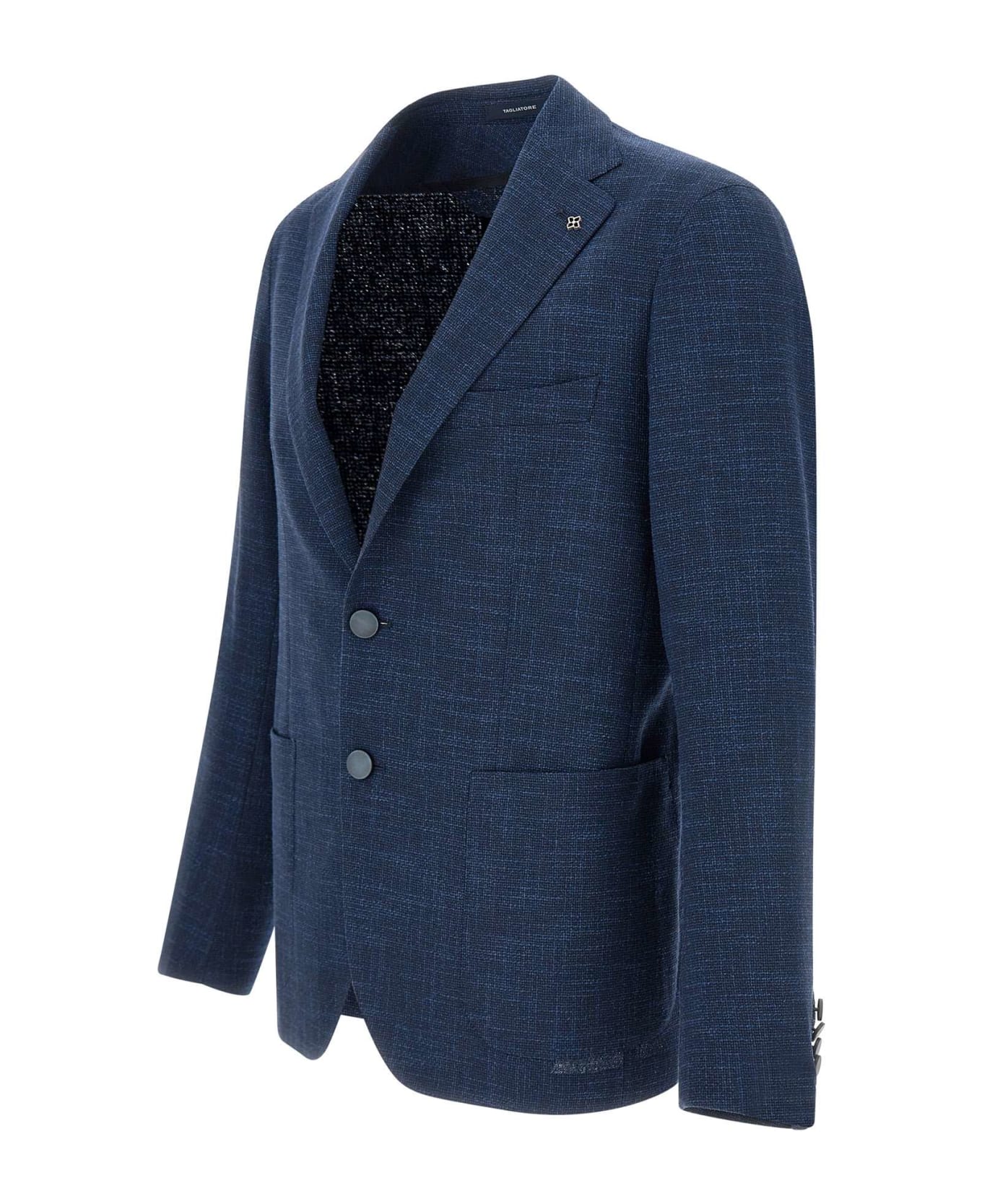 Tagliatore Wool, Cotton And Silk Blazer - BLUE ブレザー