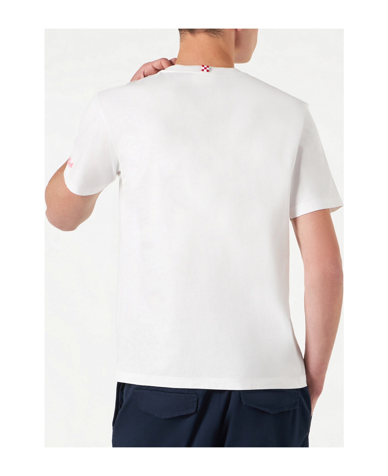 MC2 Saint Barth Man Cotton T-shirt With Vespa Print | Vespa® Special Edition - WHITE
