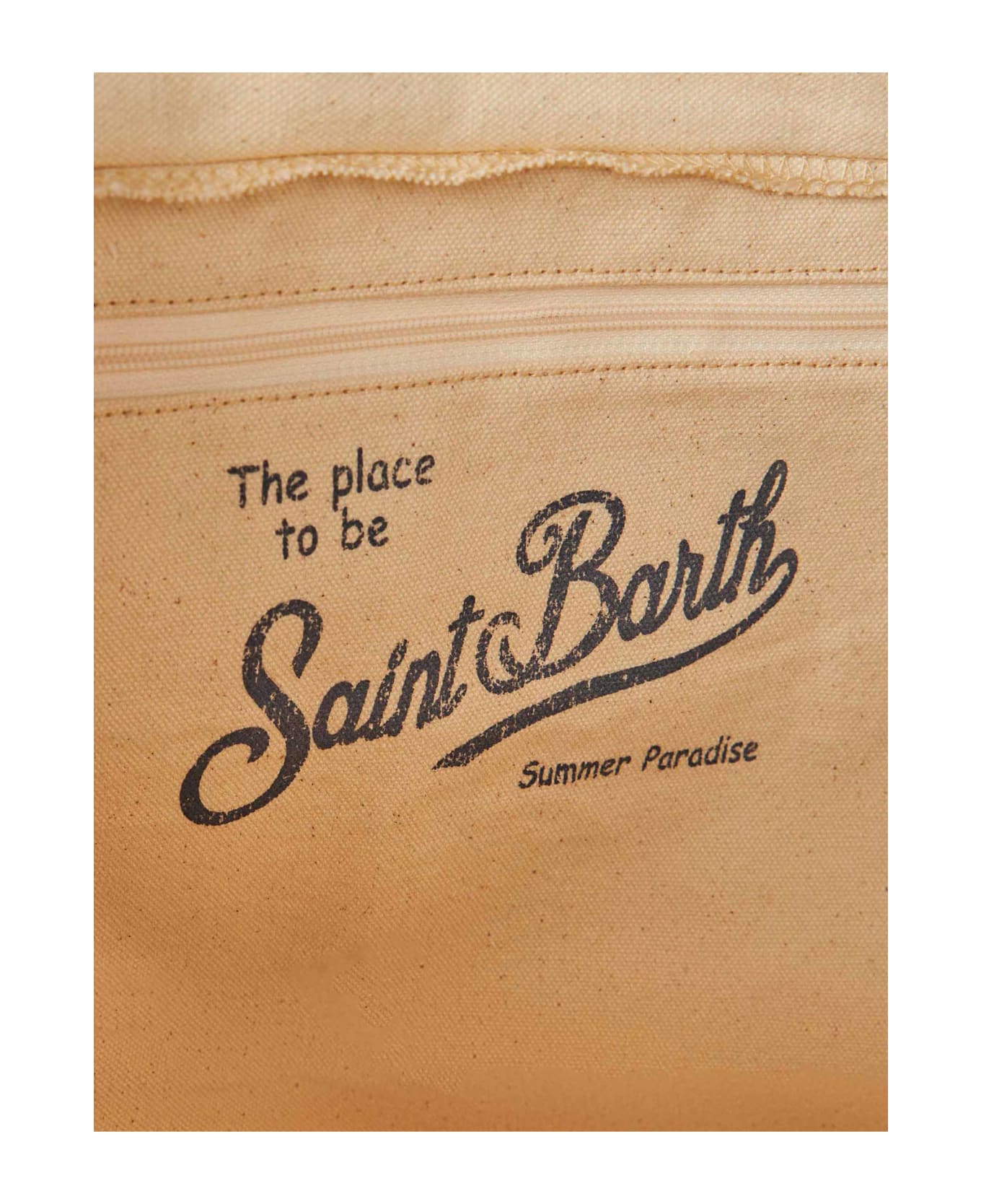MC2 Saint Barth Vanity White Canvas Shoulder Bag With Fiorucci Angels Print | Fiorucci Special Edition - WHITE