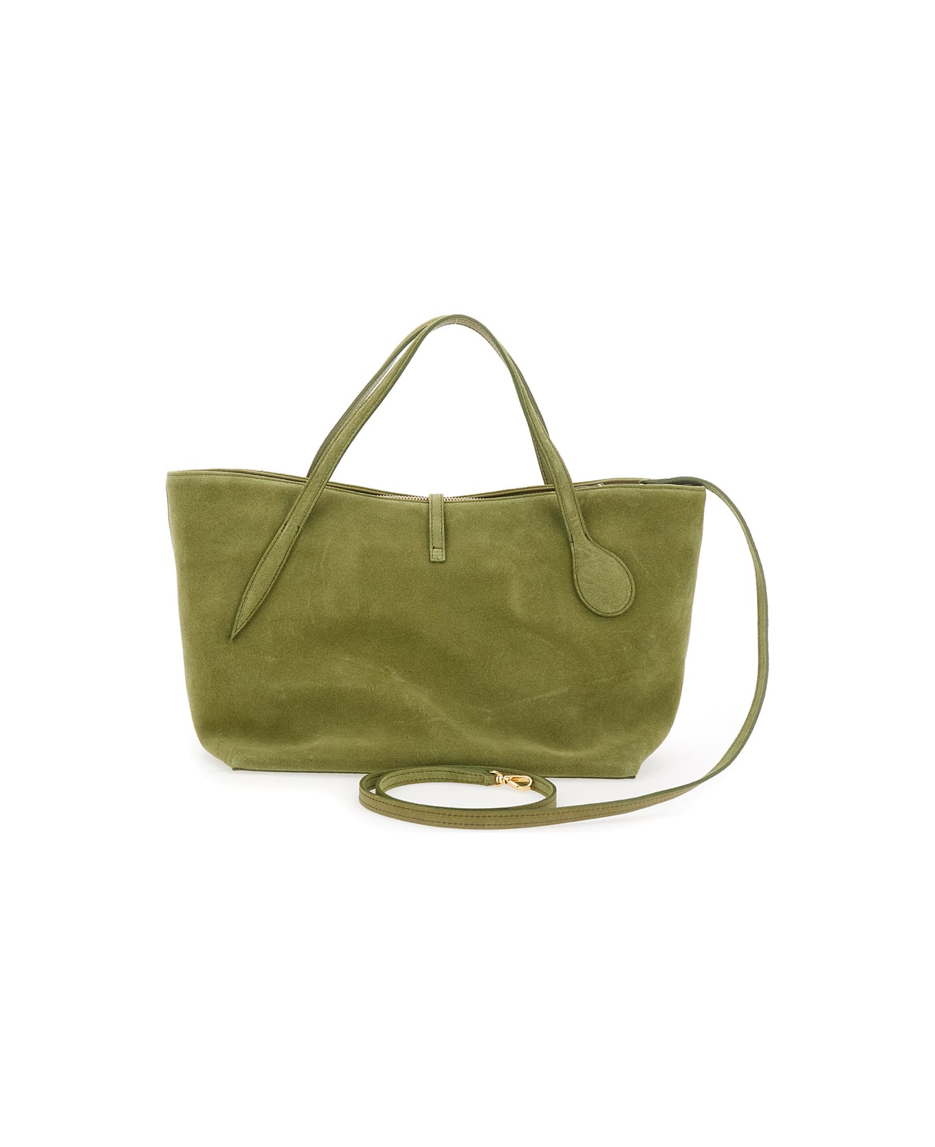 Little Liffner 'petite Penne' Green Handbag With Side Pocket In Leather Woman - Green