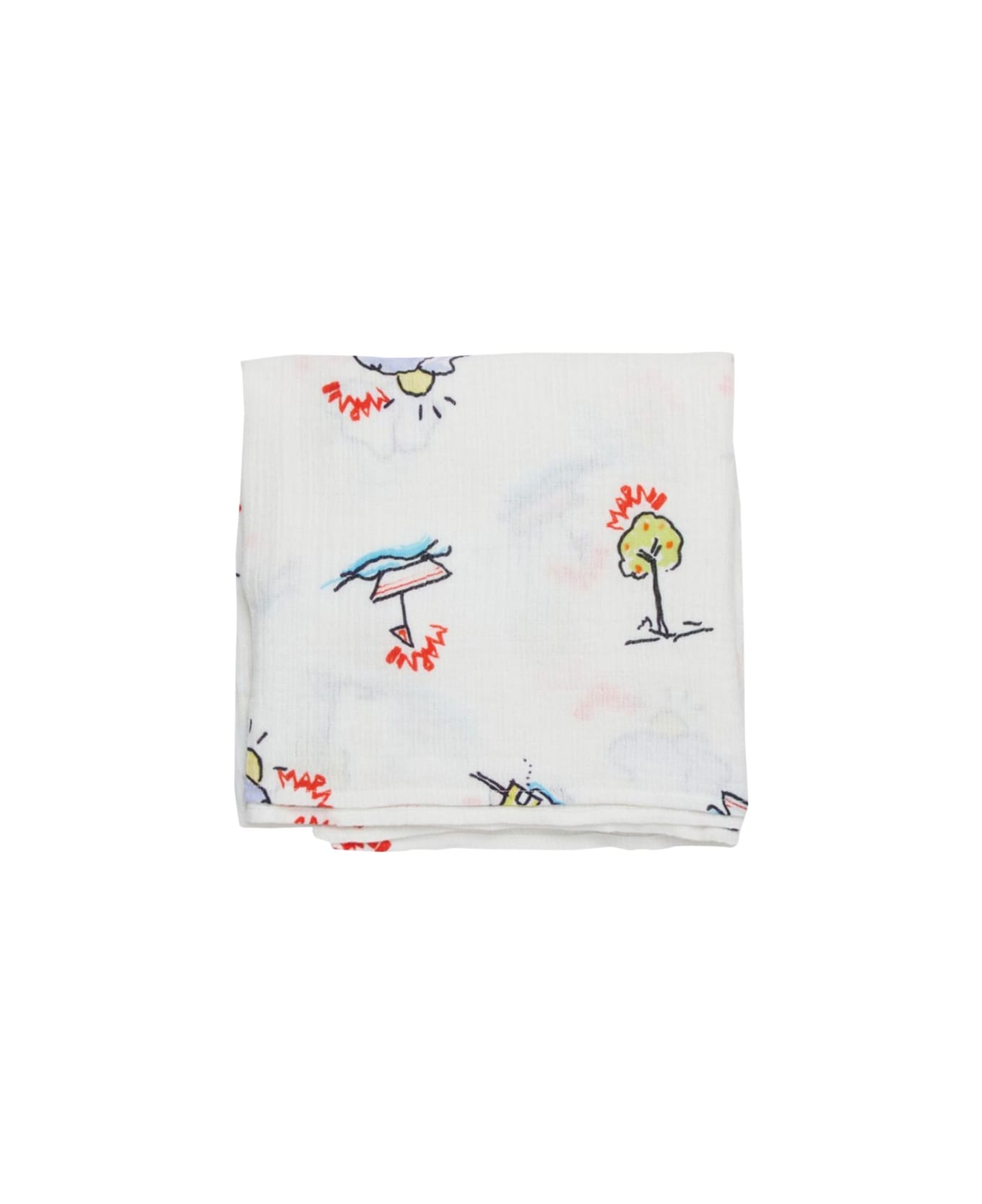 Marni Muslin Set With Allover Prints - WHITE