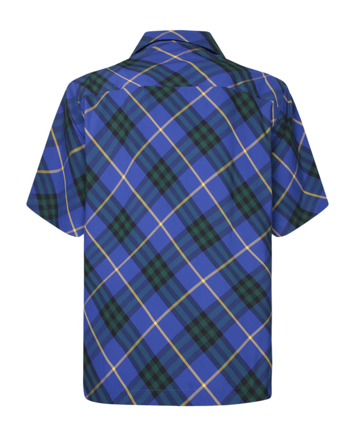 Burberry Checkered Short-sleeve Shirt - Blue