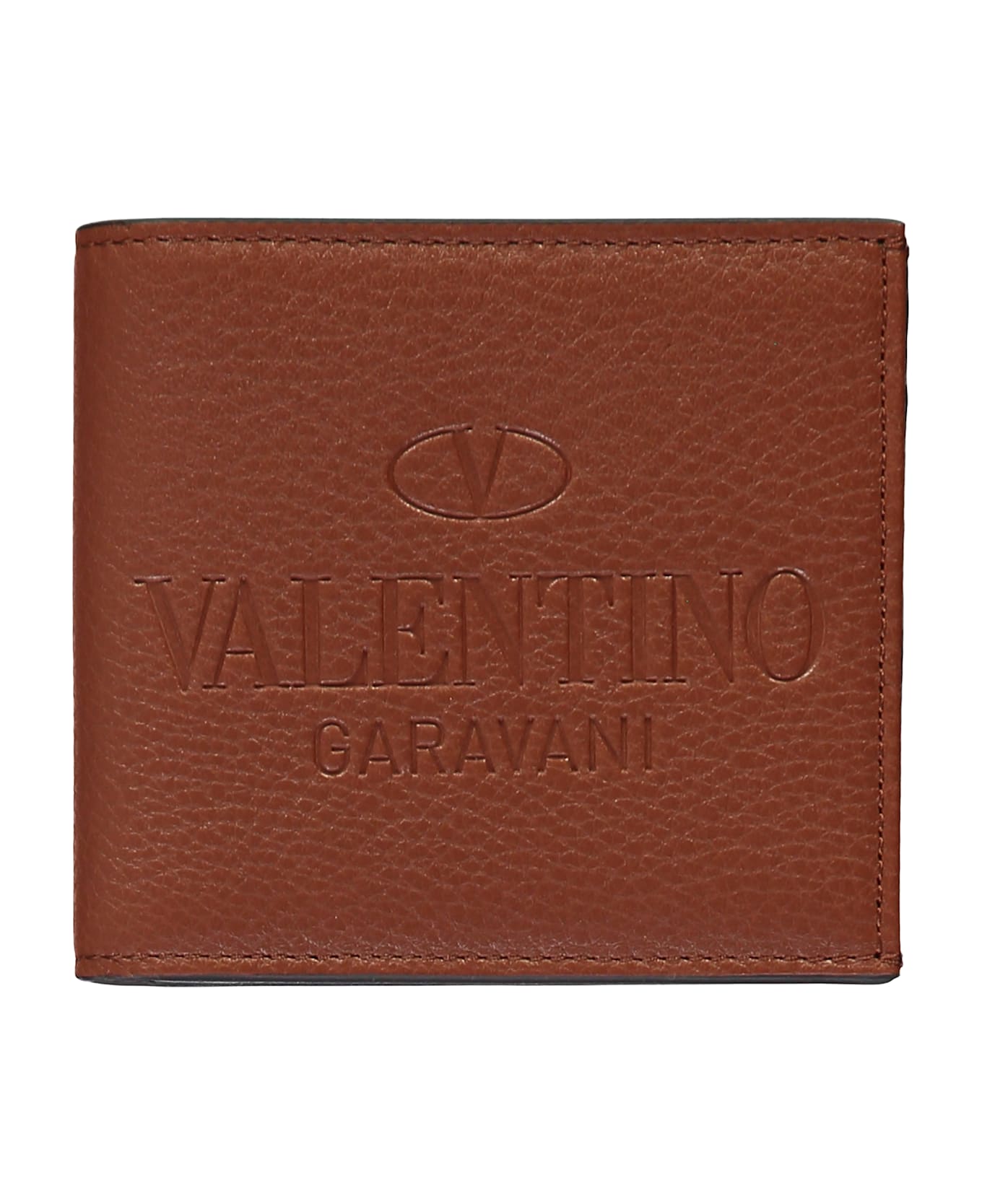 Valentino Garavani Leather Wallet - Camel