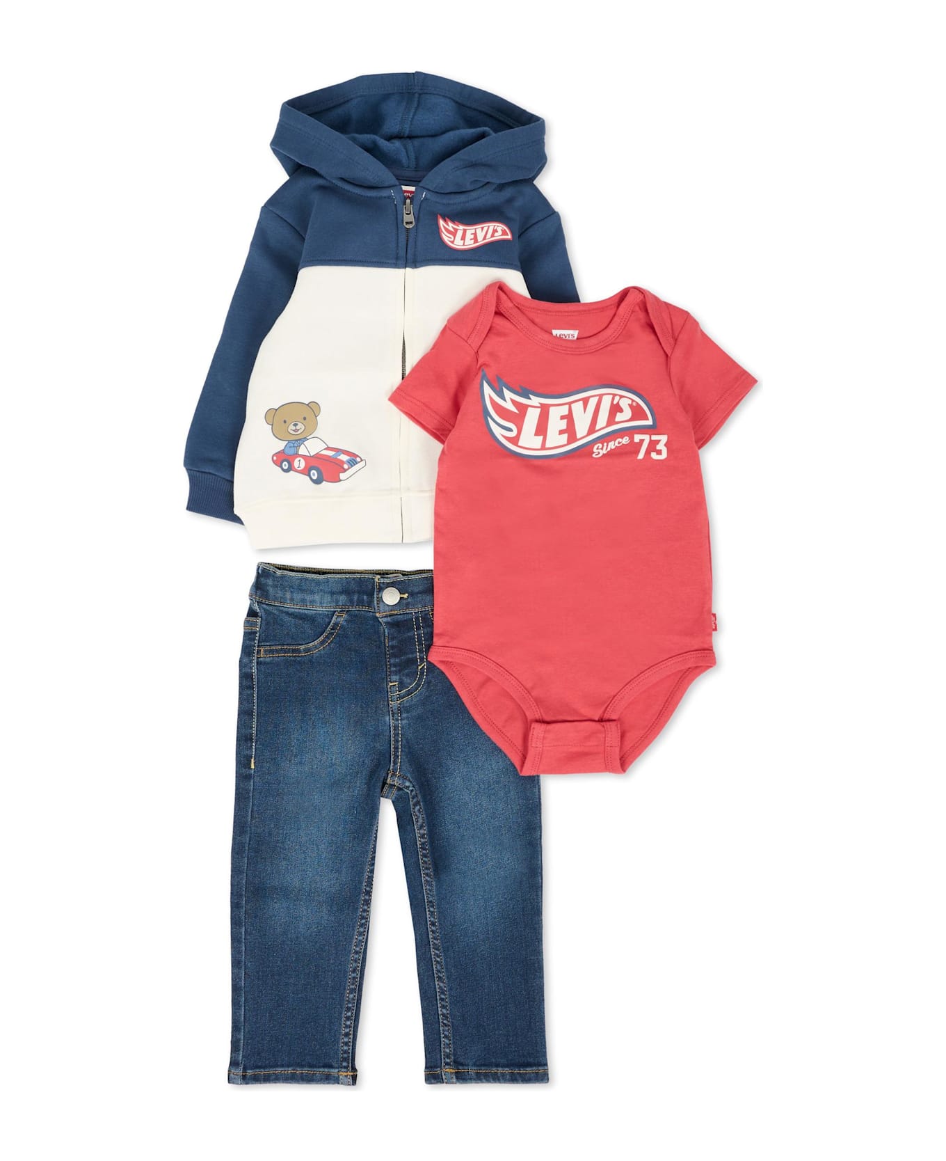 Levi's Red Suit For Baby Boy With Logo - Red