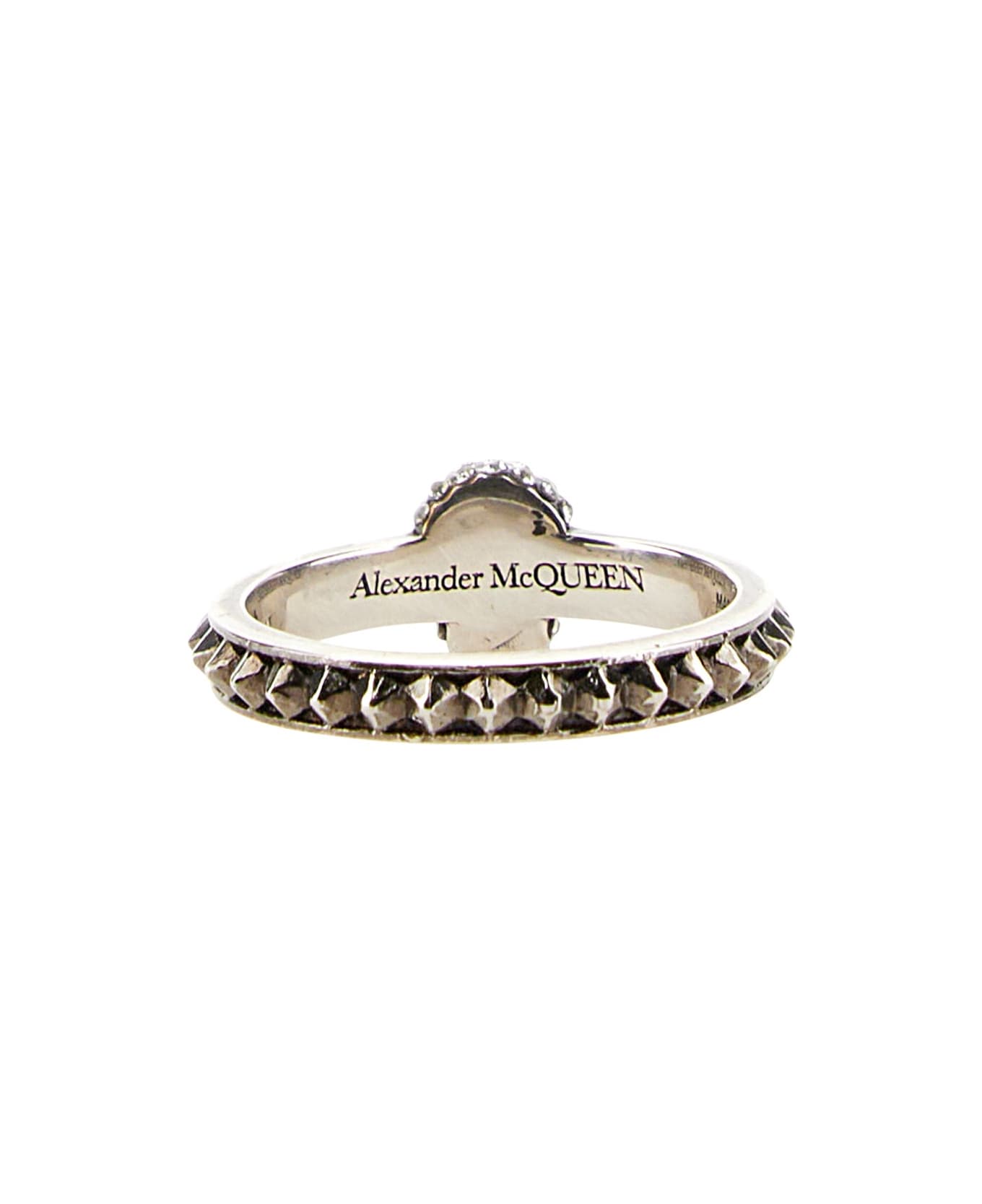 Alexander McQueen Skull Ring - ARGENTO
