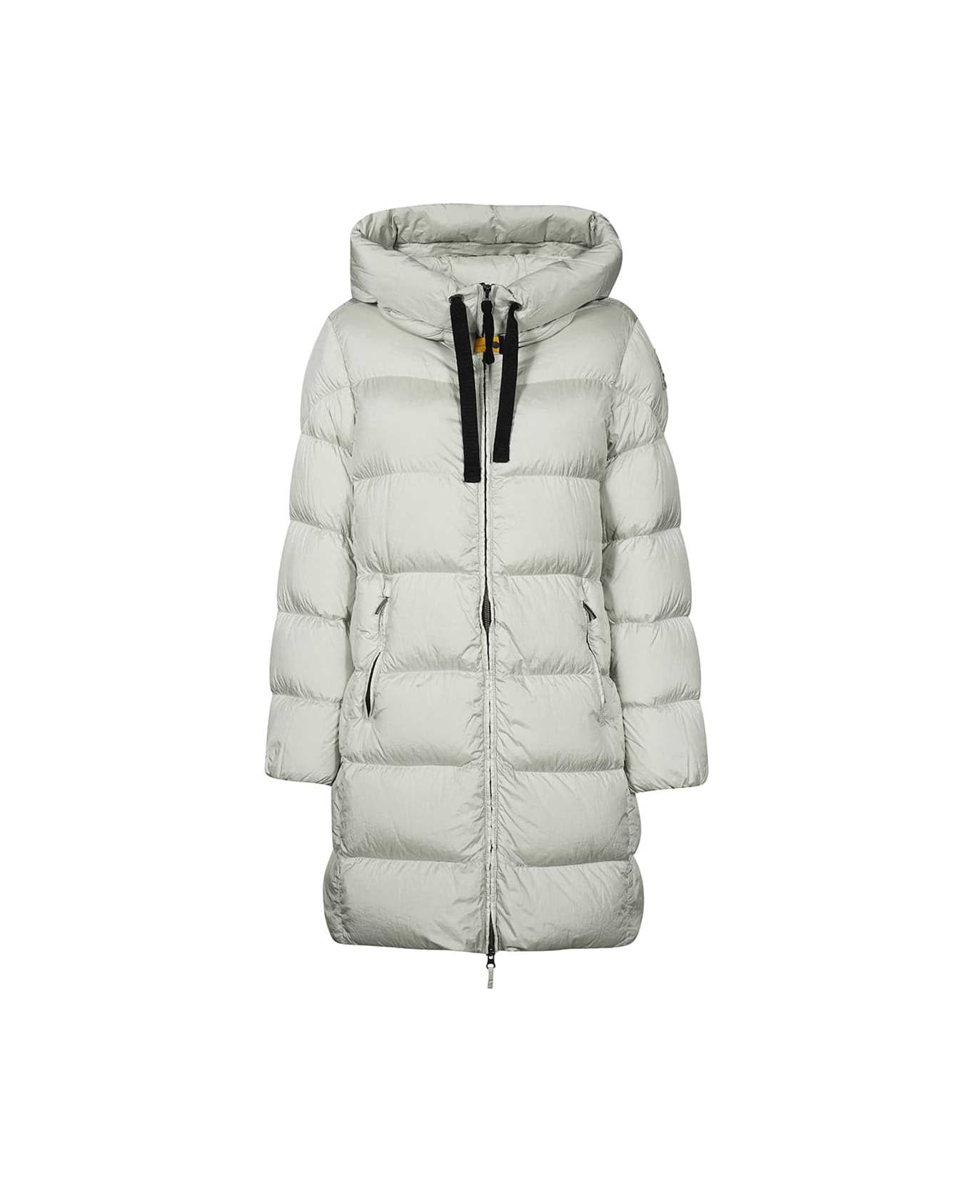 Parajumpers Harmony Long Hooded Down Jacket - White