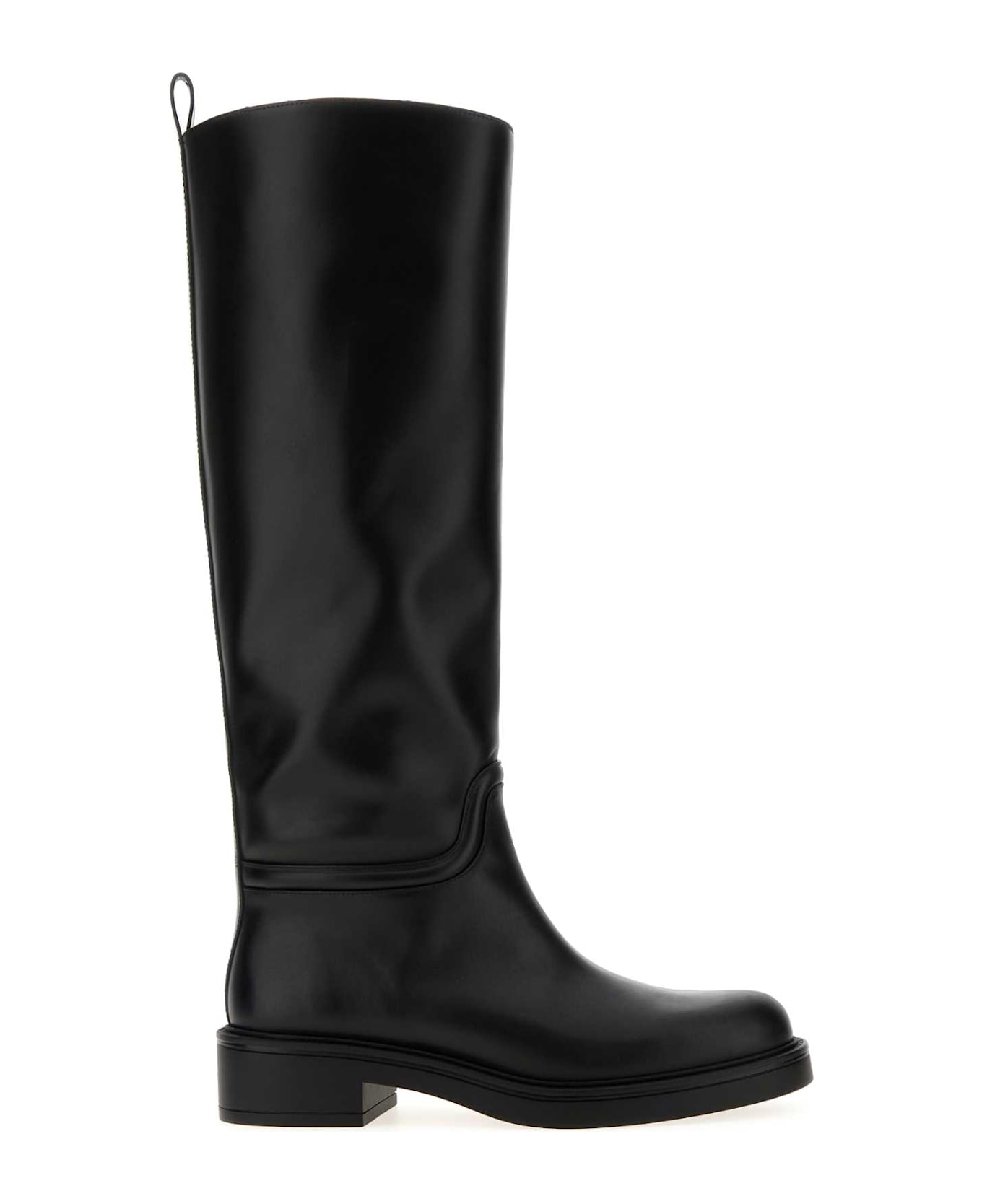 Stuart Weitzman Black Leather Celia Boots - Black