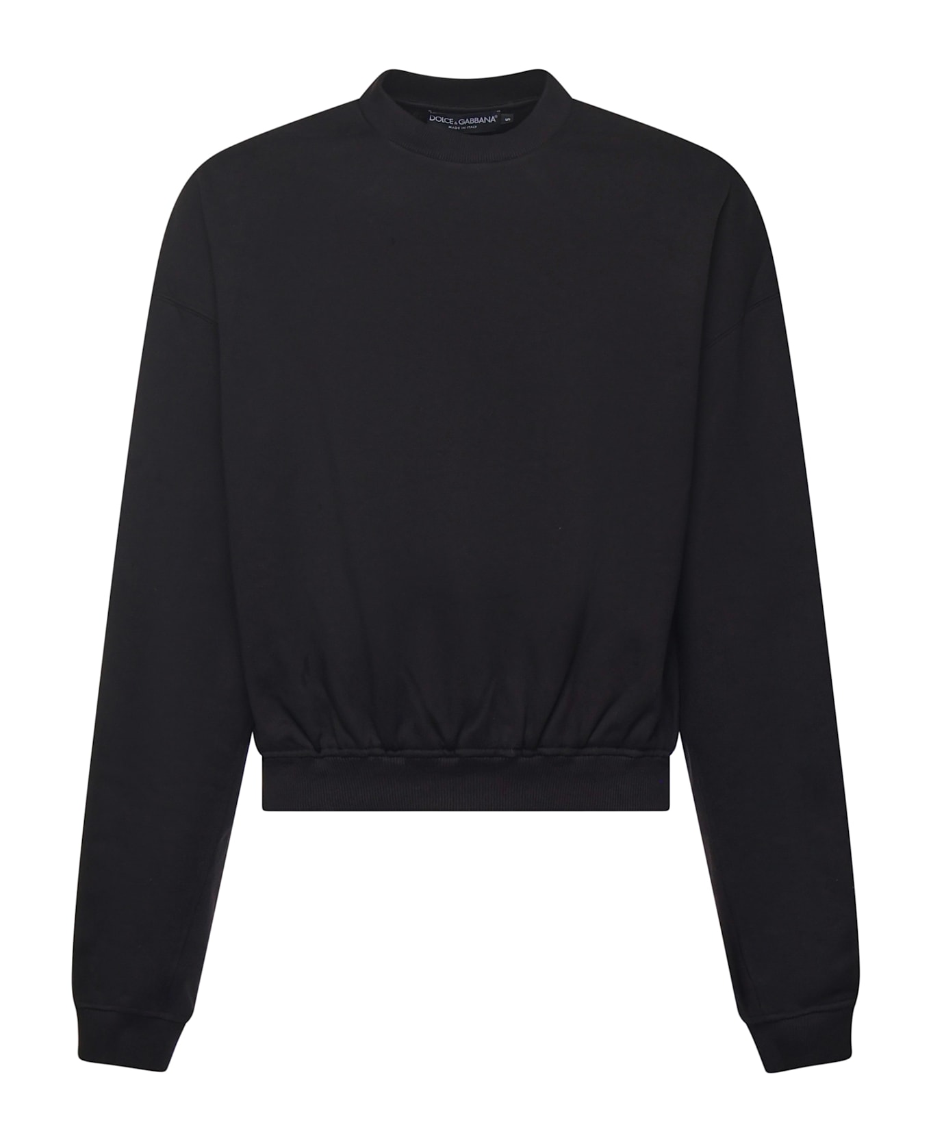 Dolce & Gabbana Oversized Cotton Sweatshirt - BLACK フリース